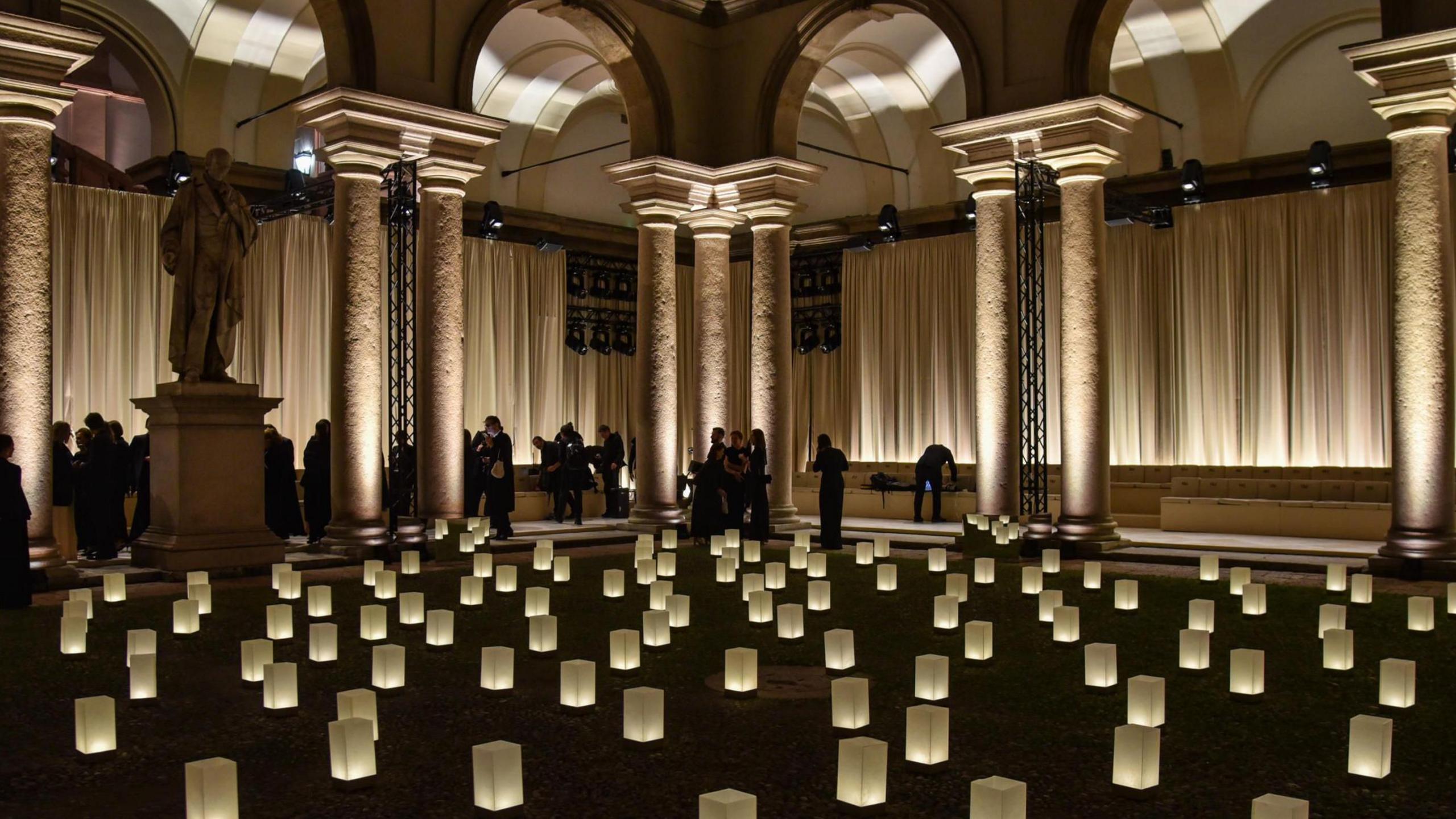 A general view prior to late Italian designer Giorgio Armani collection of the Spring/Summer 2026 Women's Collection presentation at the Milan Fashion Week, in Milan, Italy, 27 September 2025.