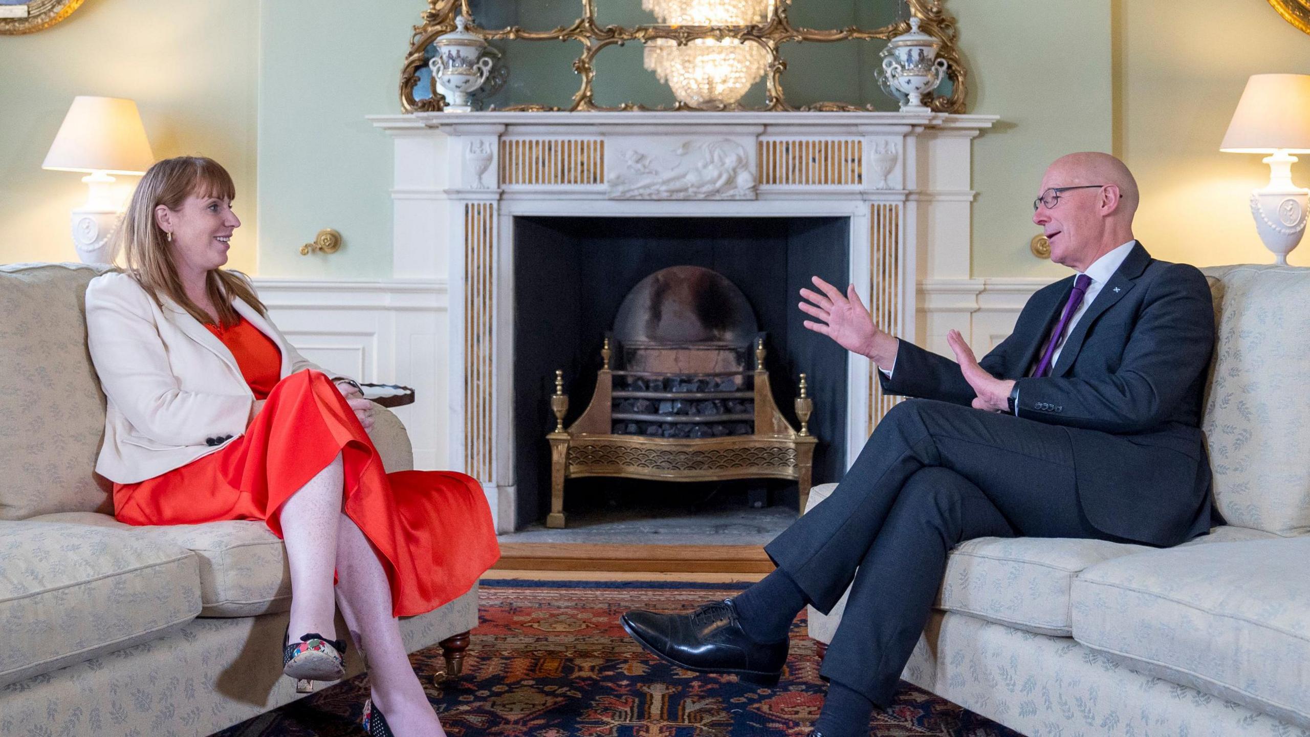 Angela Rayner and John Swinney at Bute House