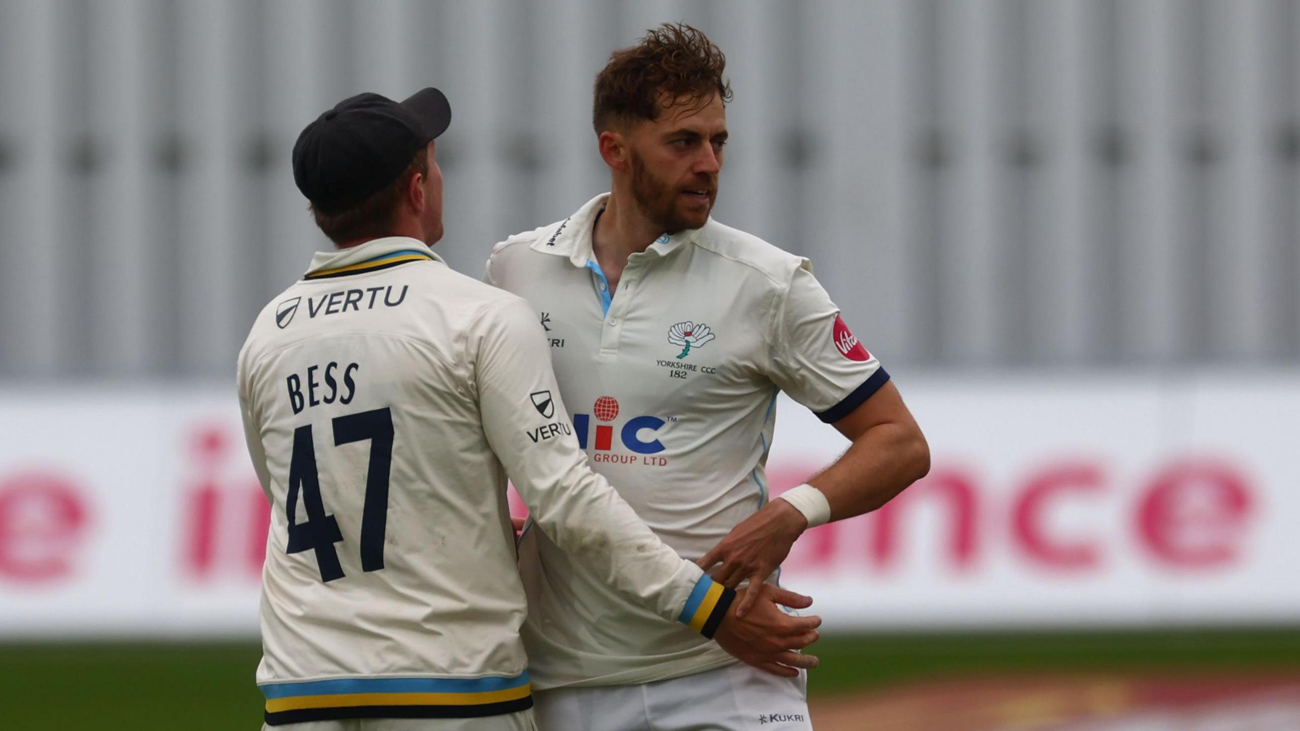 Ben Coad takes a wicket