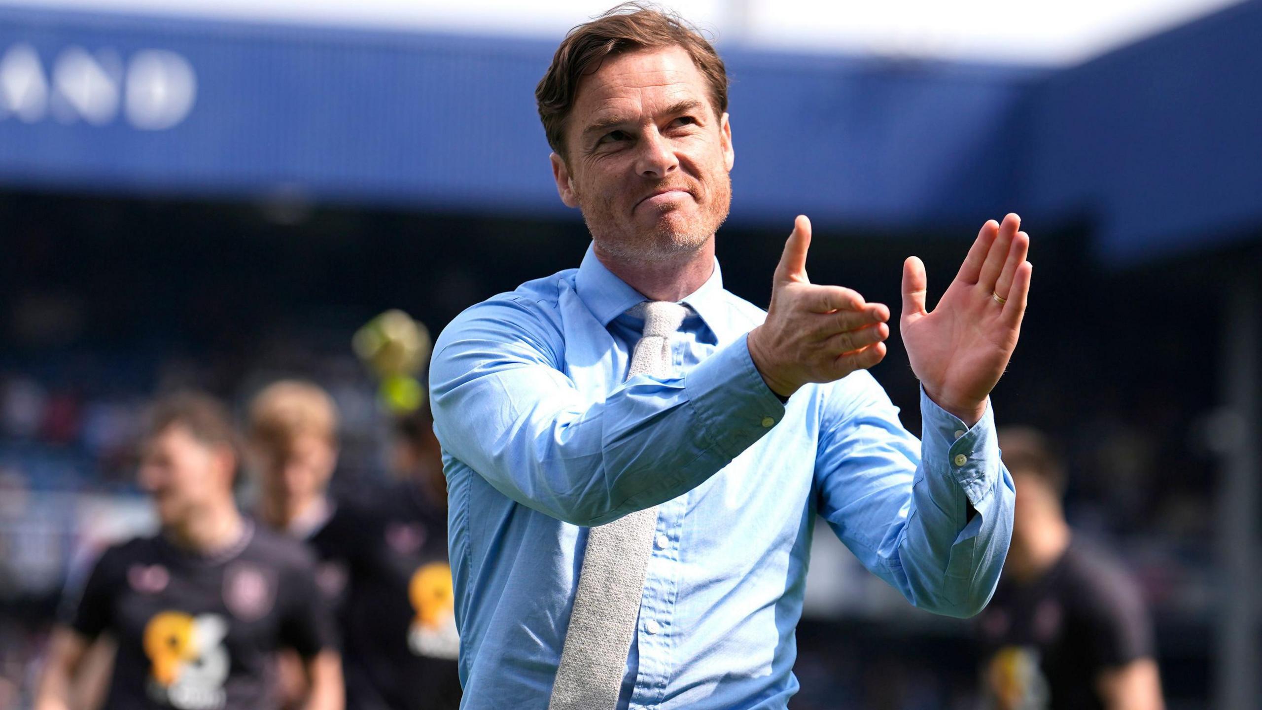 Scott Parker applauds the travelling Burnley fans at QPR