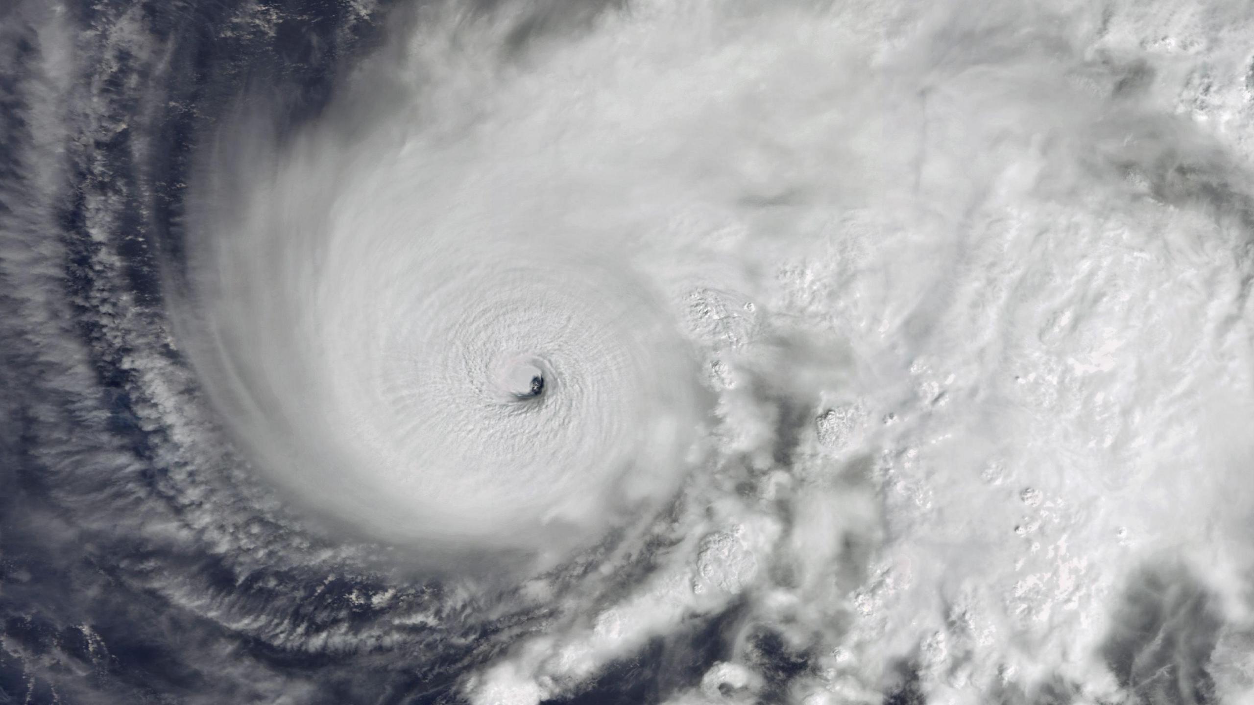 A satellite image of Hurricane Melissa over the Caribbean Sea.
