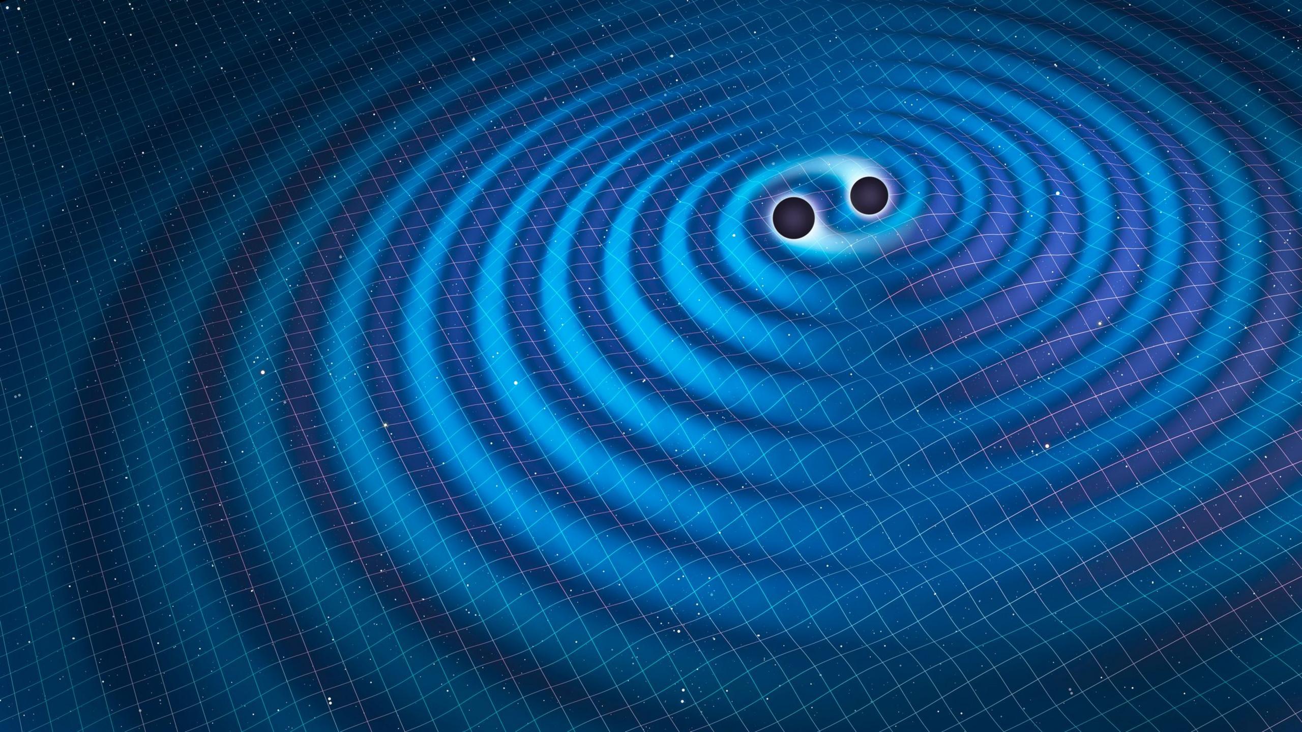Artist's illustration of gravitational waves