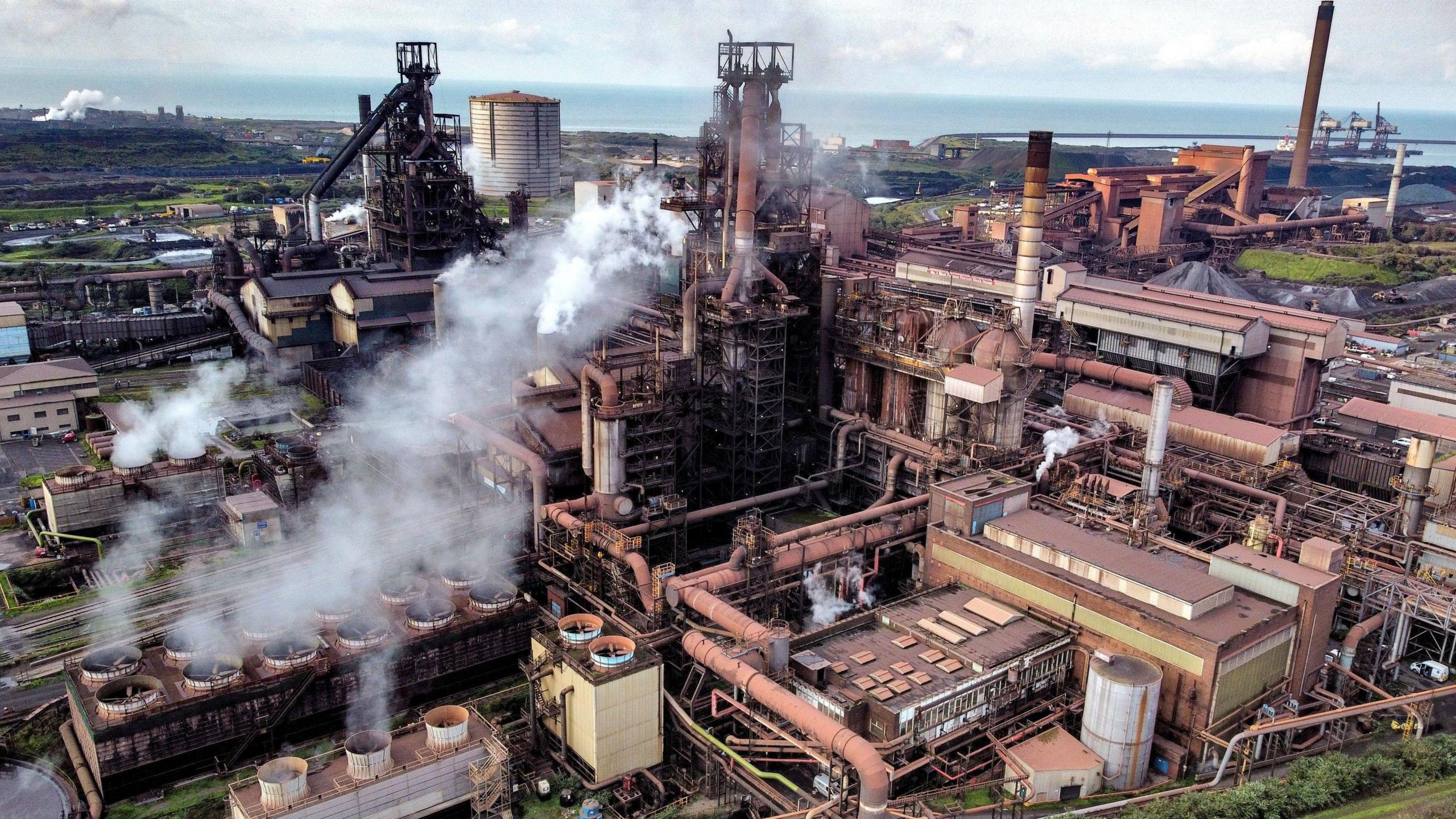 Tata's steelworks site in Port Talbot