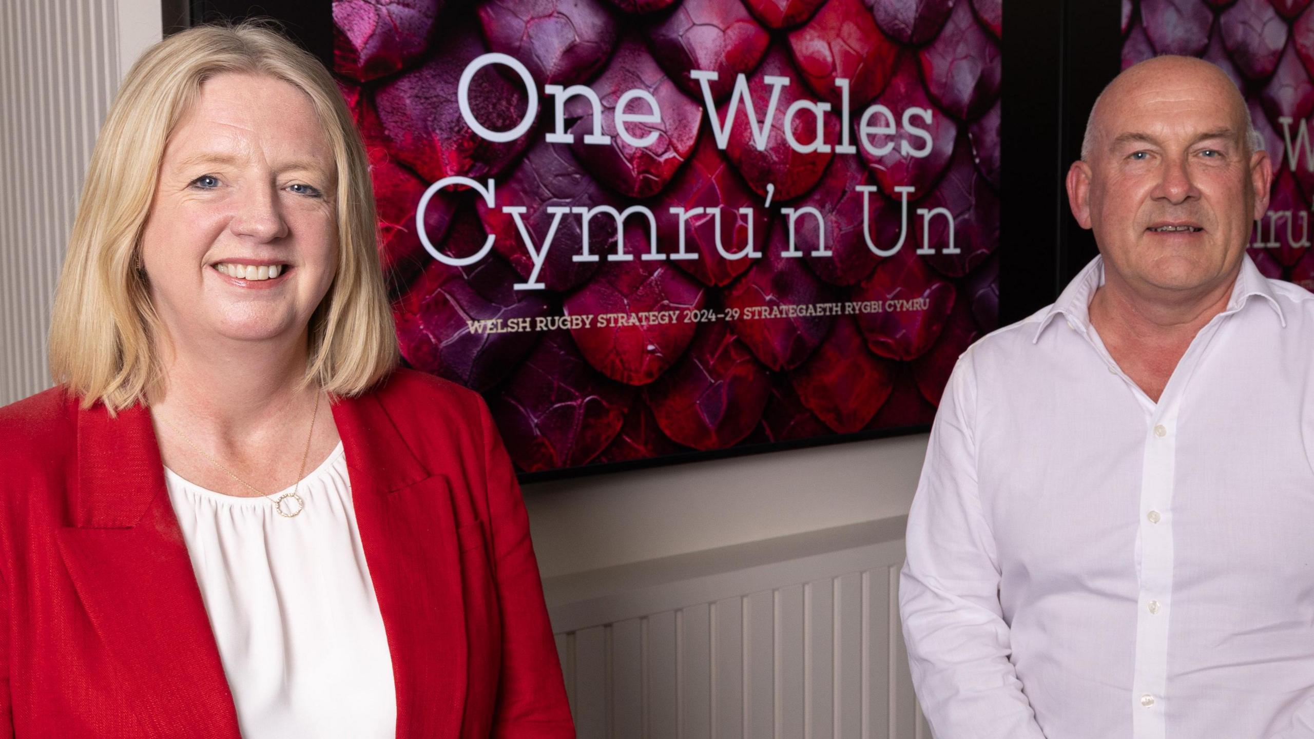 WRU chief executive Abi Tierney and chair Richard Collier-Keywood