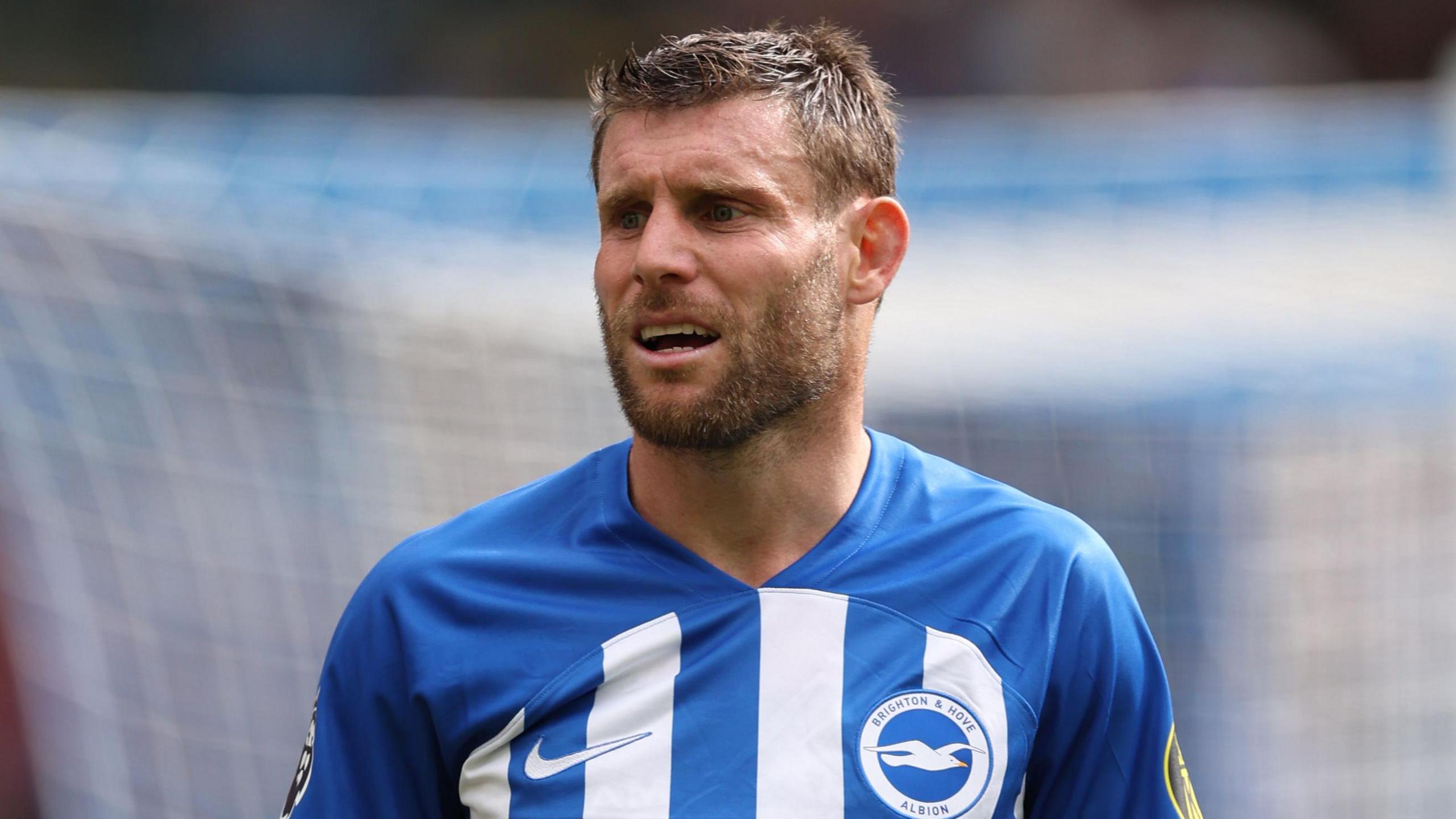 James Milner in action for Brighton