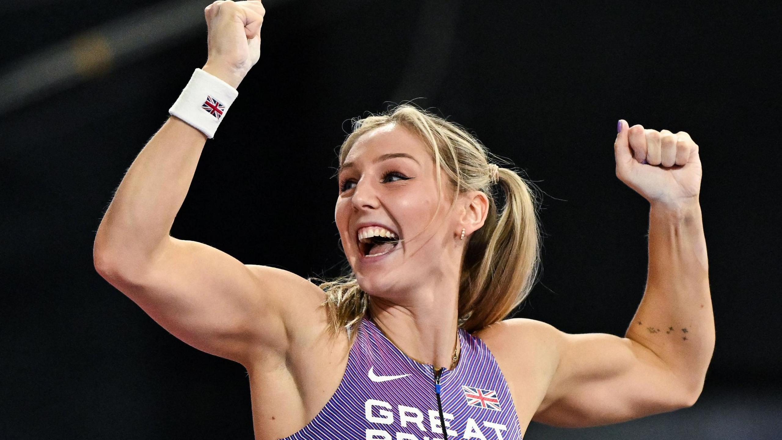 Britain's Molly Caudery celebrates