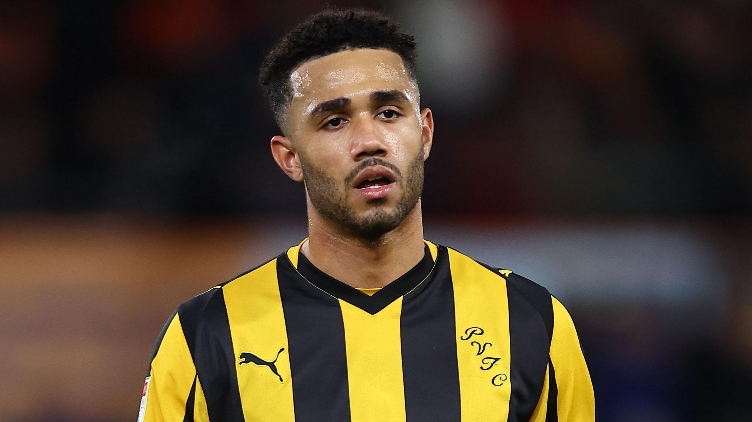 Port Vale defender George Hall in action