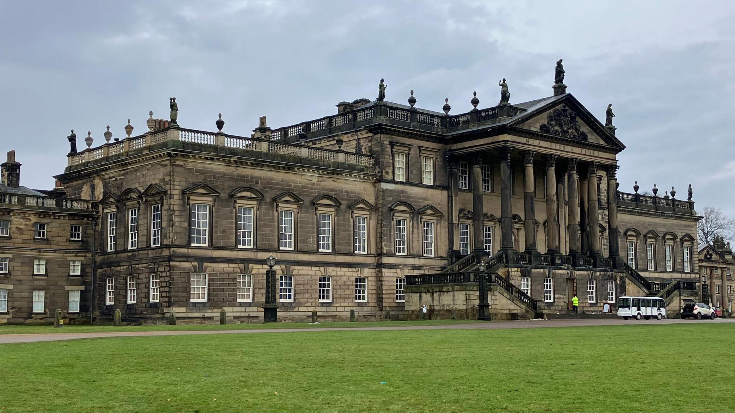 An exterior shot of Wentworth Woodhouse.