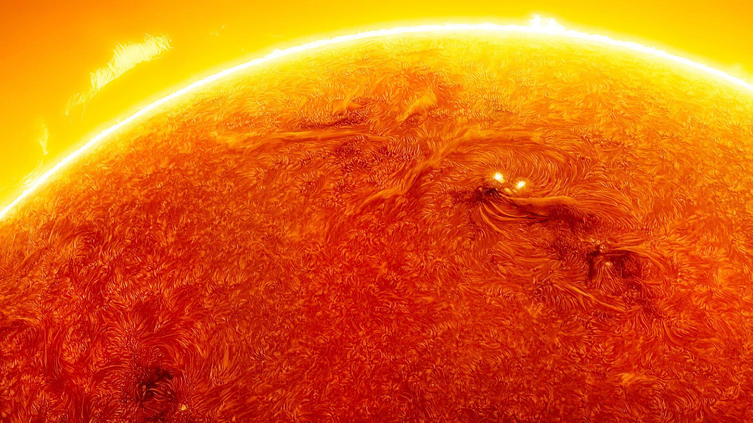 Surface activity on the Sun.