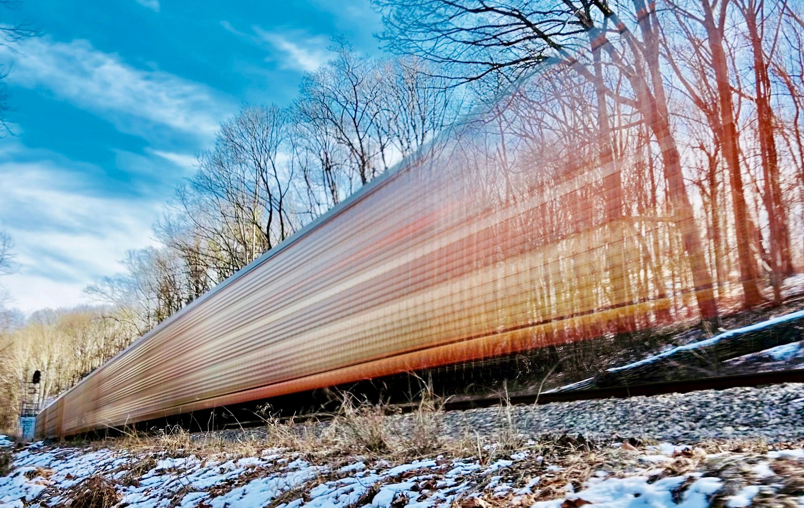 A train passing at speed