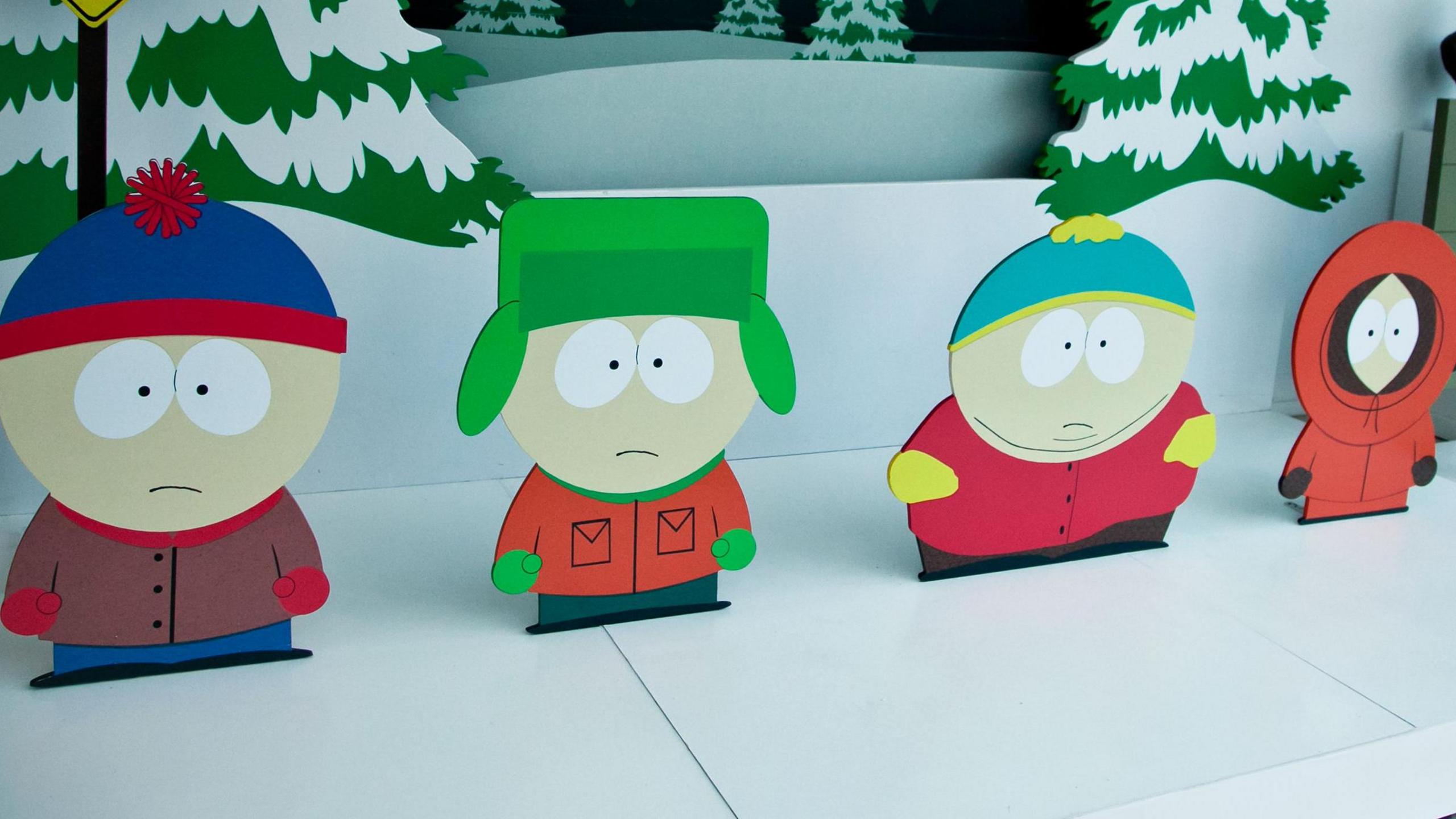 South Park characters Stan Marsh, Kyle Broflovski, Eric Cartman and Kenny McCormick