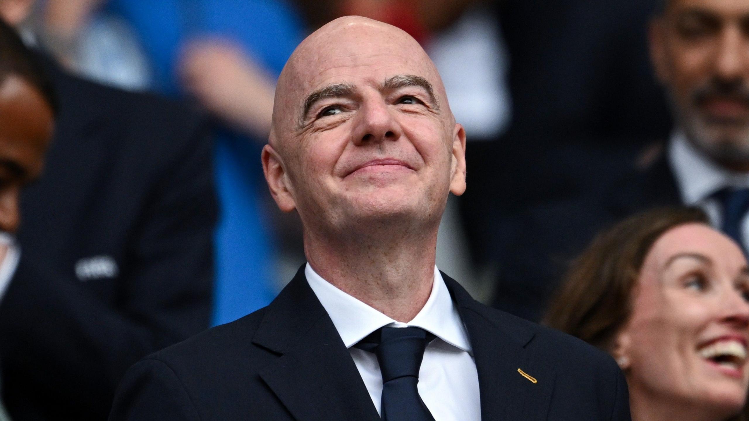Gianni Infantino watches on during the 2026 World Cup