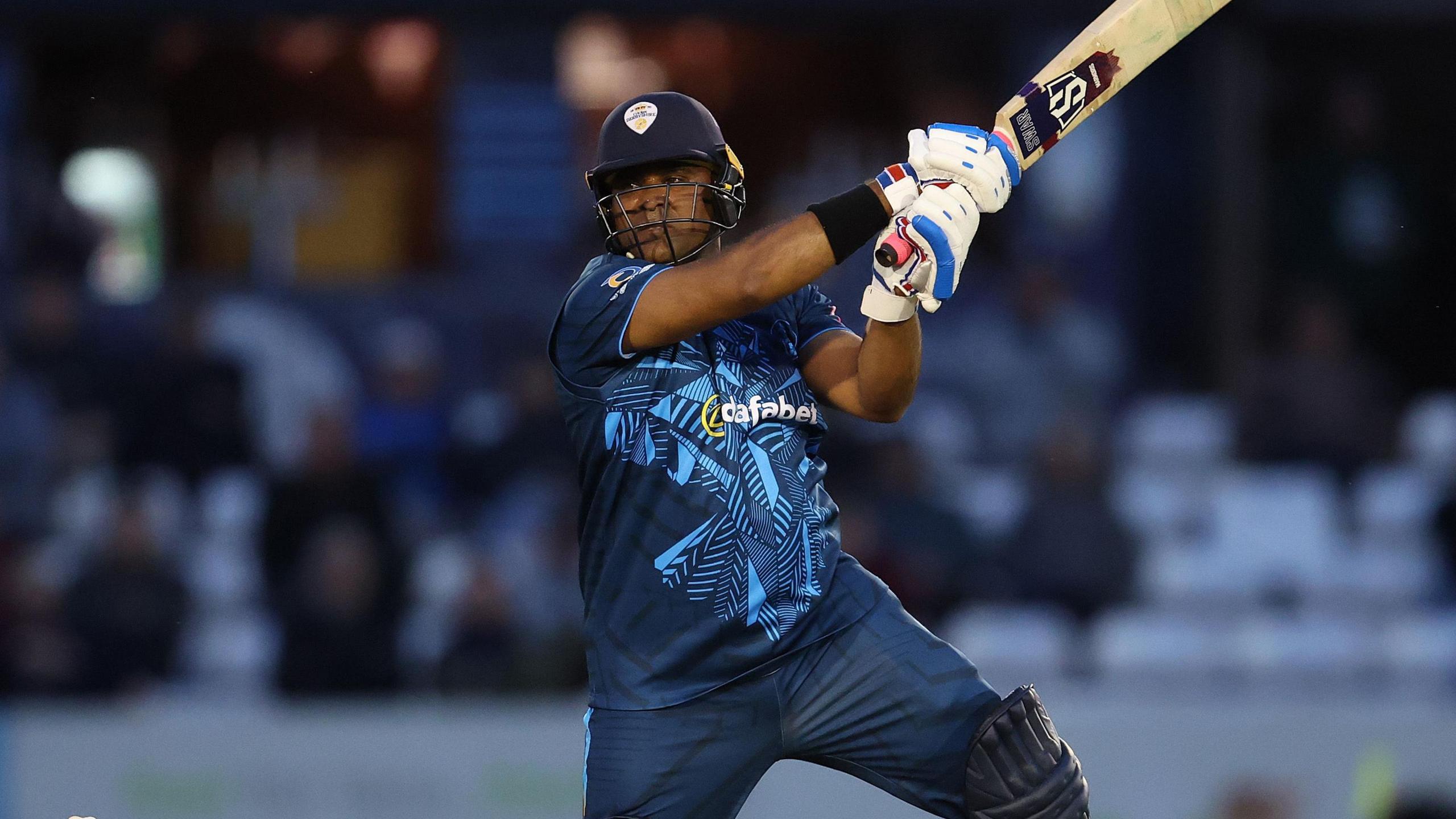 Samit Patel during the run chase for Derbyshire Falcons
