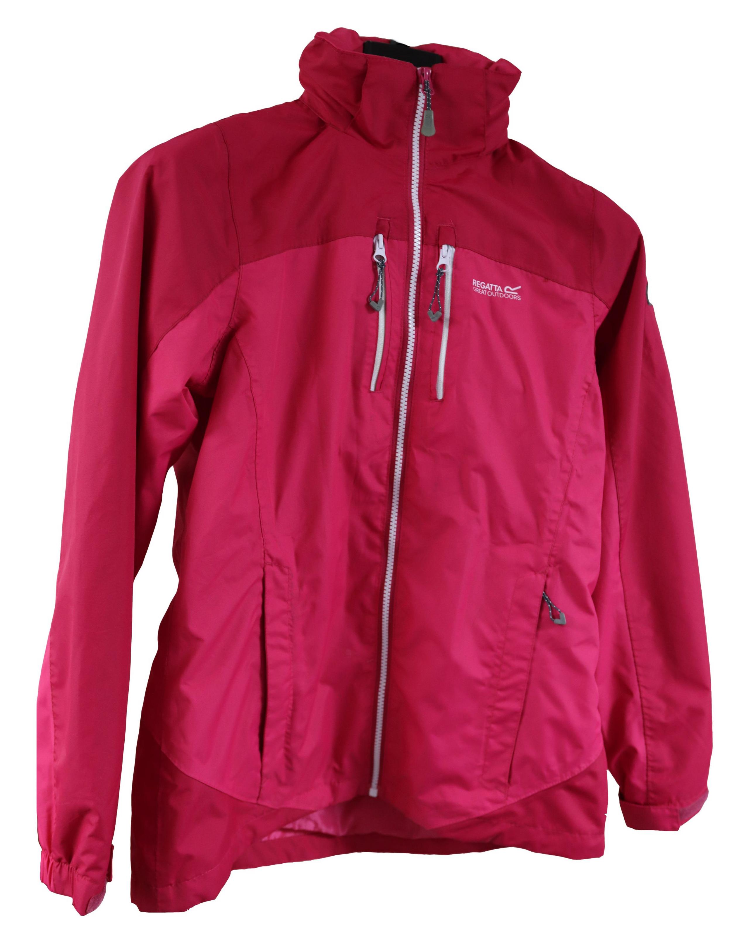 A waterproof pink Calerdale II Regatta zip-up jacket, from Regatta, in Duchess Dark Cerise