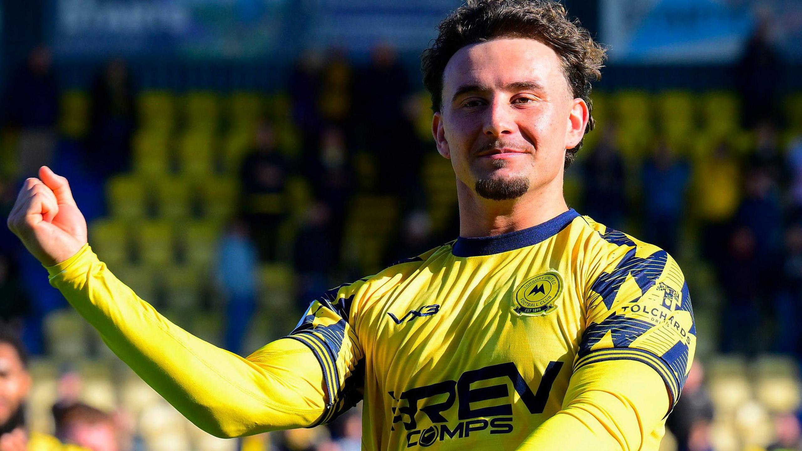 Dylan Morgan celebrates