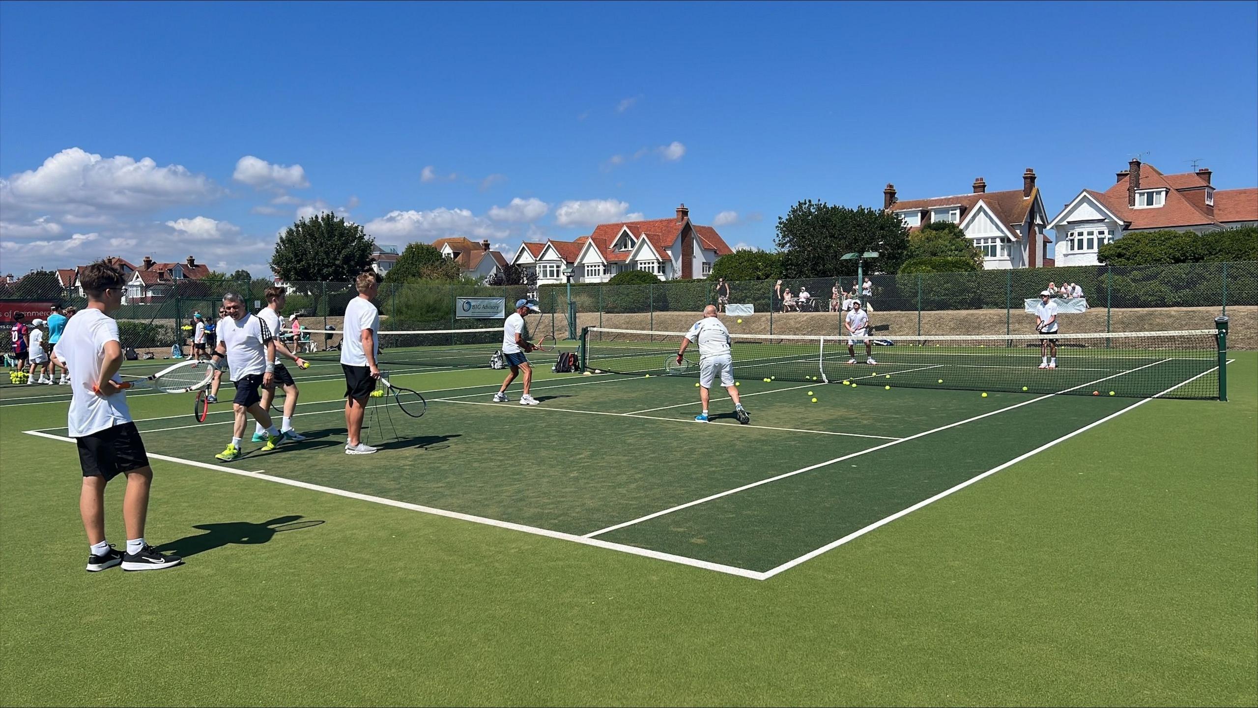 A Young Lives vs Cancer event at Thorpe Bay Tennis Club in Southend