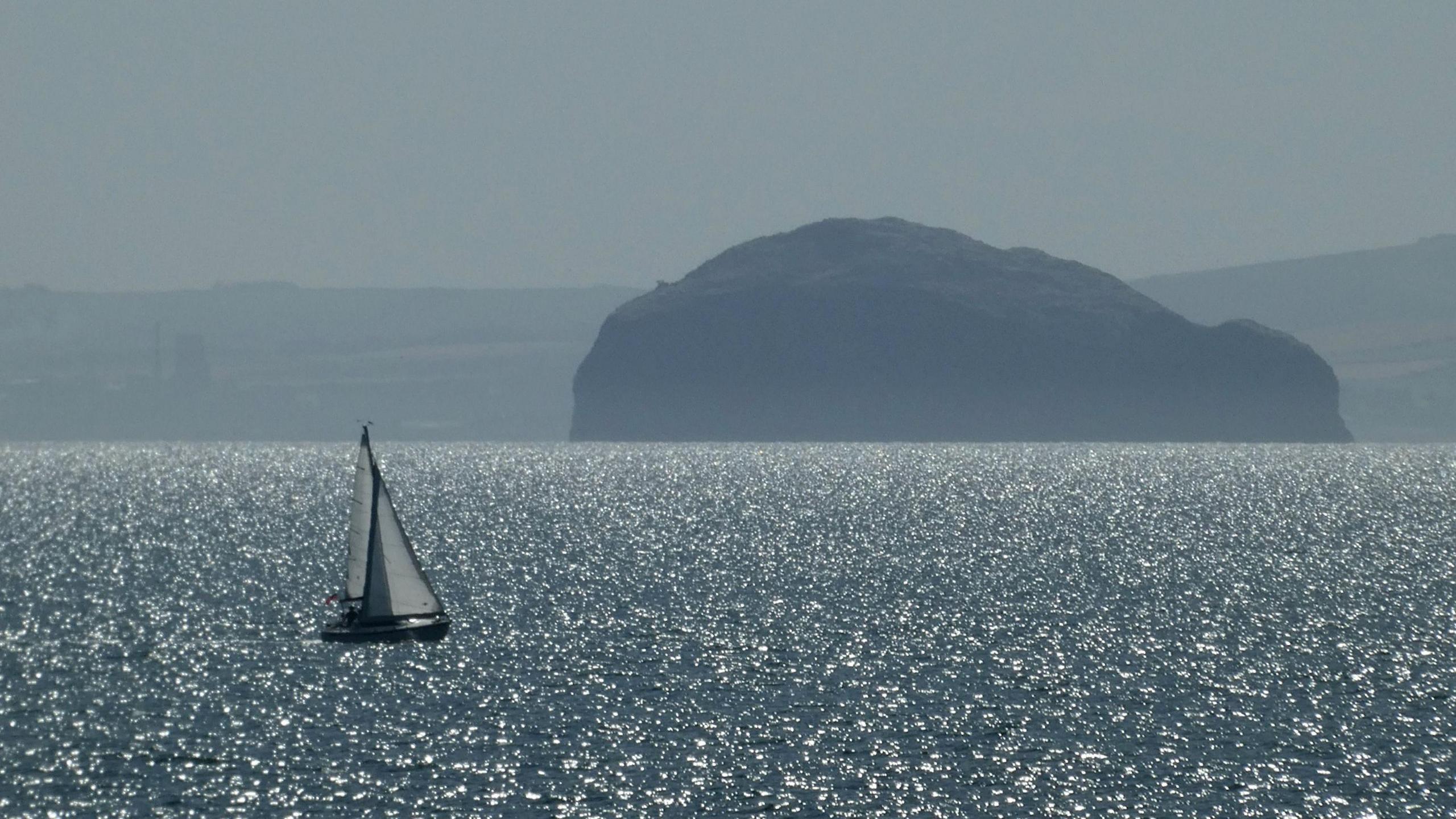 A yacht on the Firth of Forth.