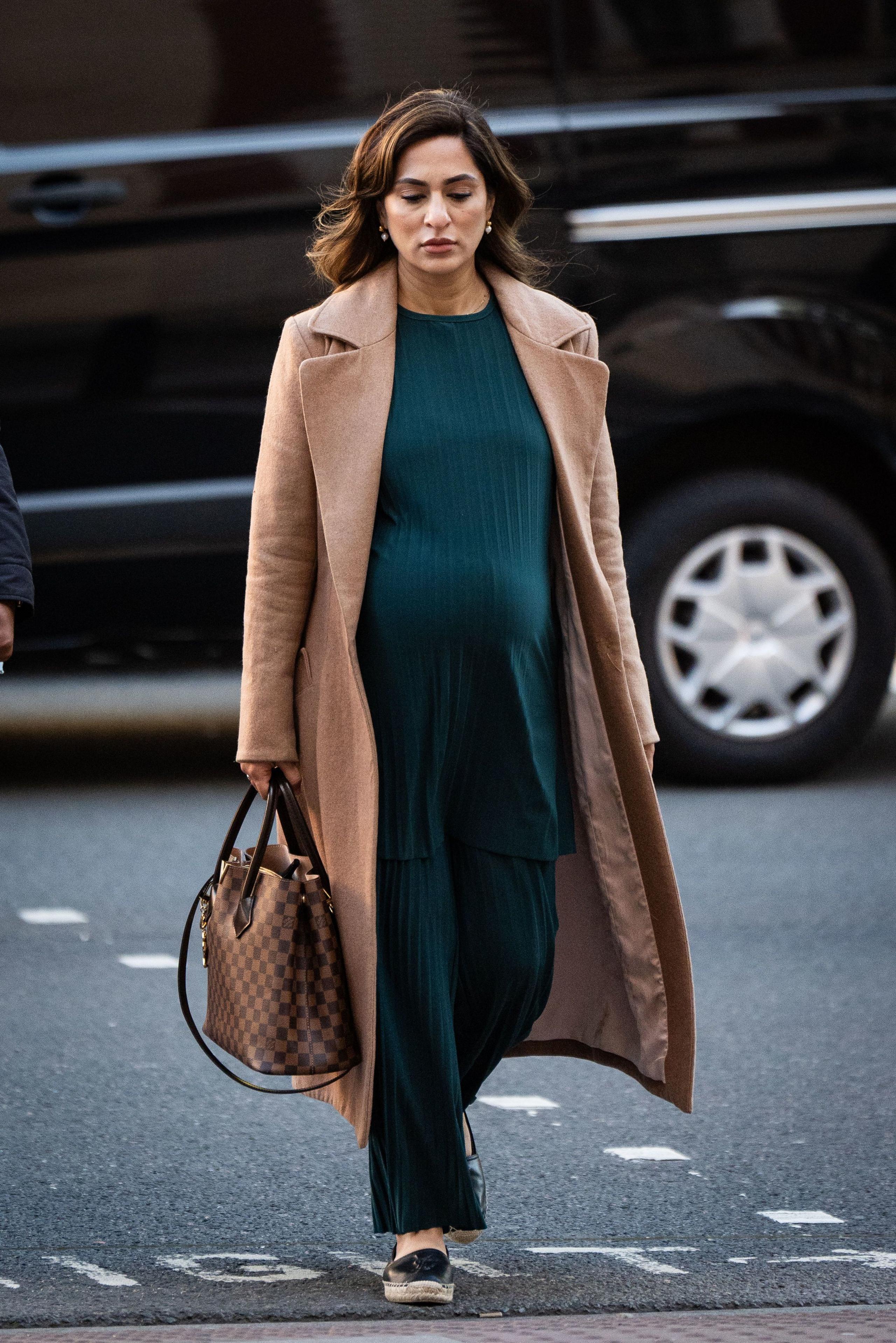 Ms Hussain pictured on her way to Westminster Magistrates' Court