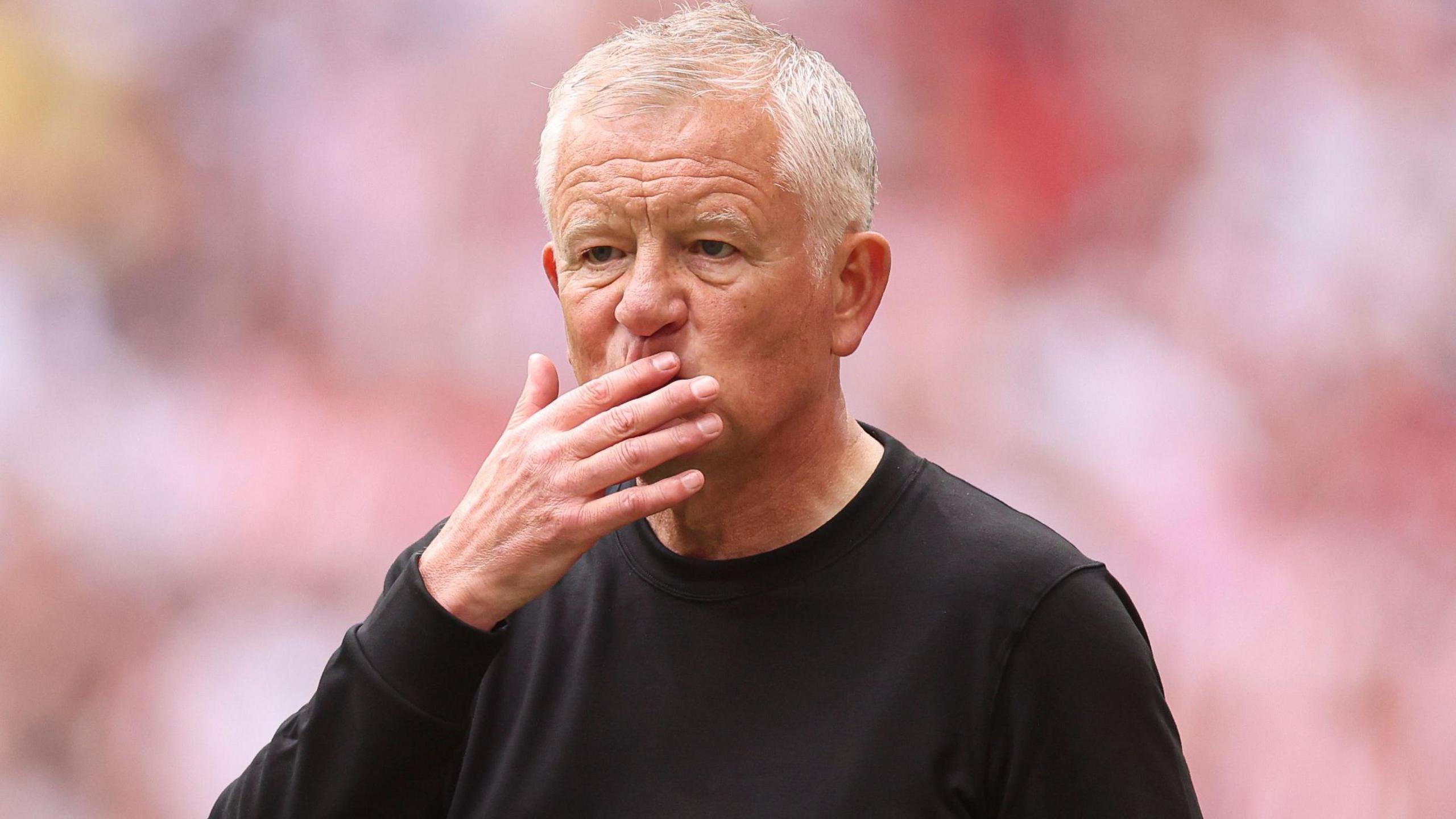 A thoughtful looking Sheffield United boss Chris Wilder