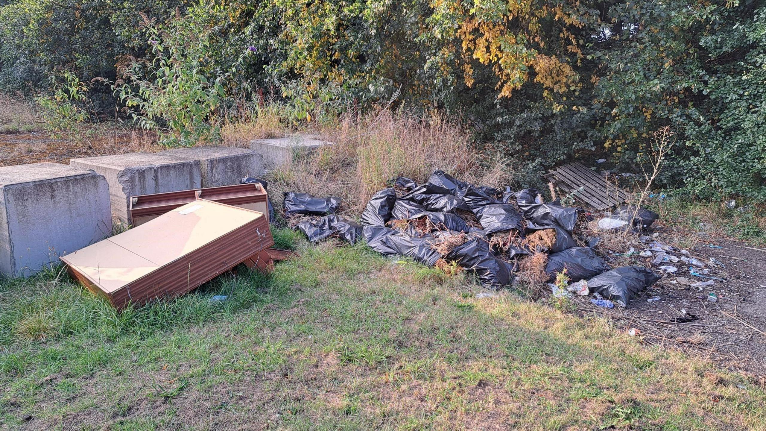 Black bags and brown units dumped at Caradoc Close in the Manor Farm estate, Coventry