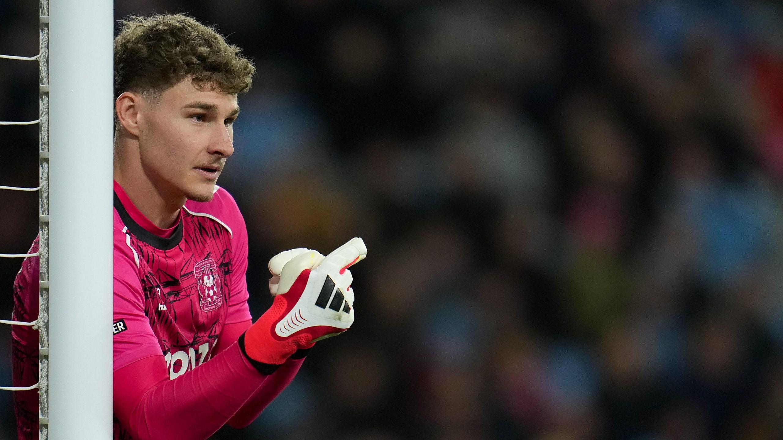 Carl Rushworth gives instructions to his defence during a match 