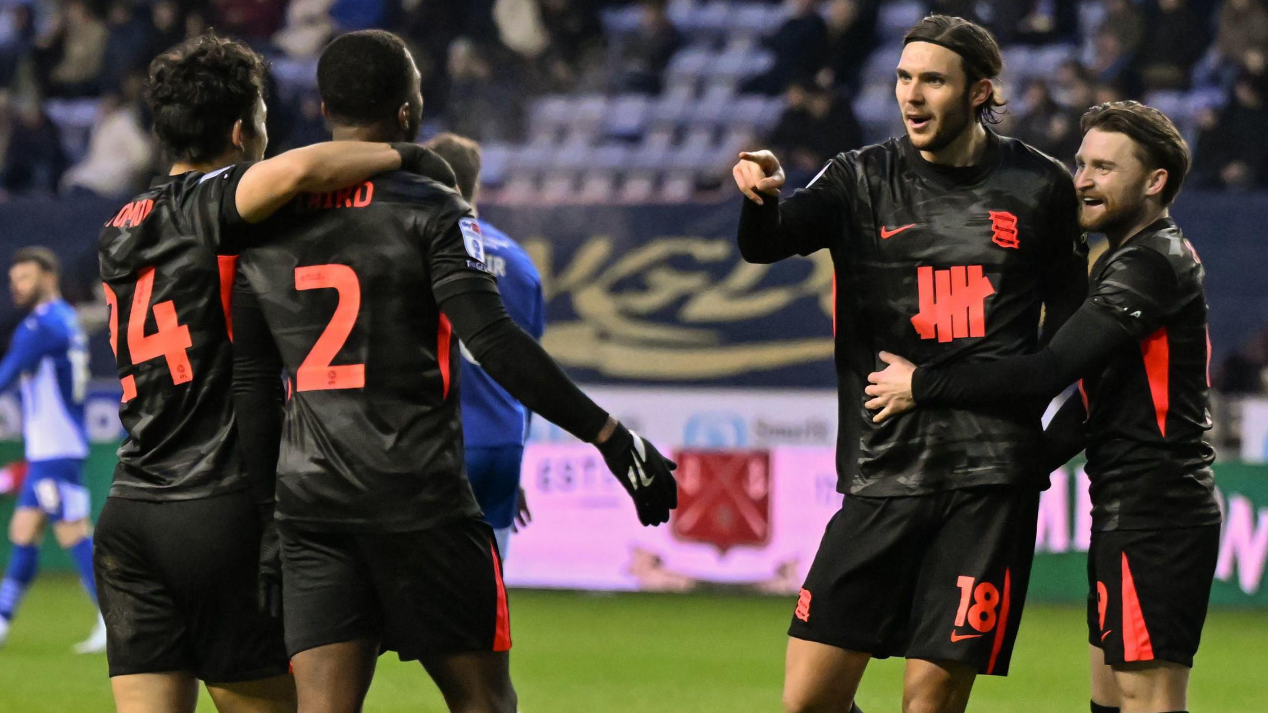 Birmingham celebrate a goal