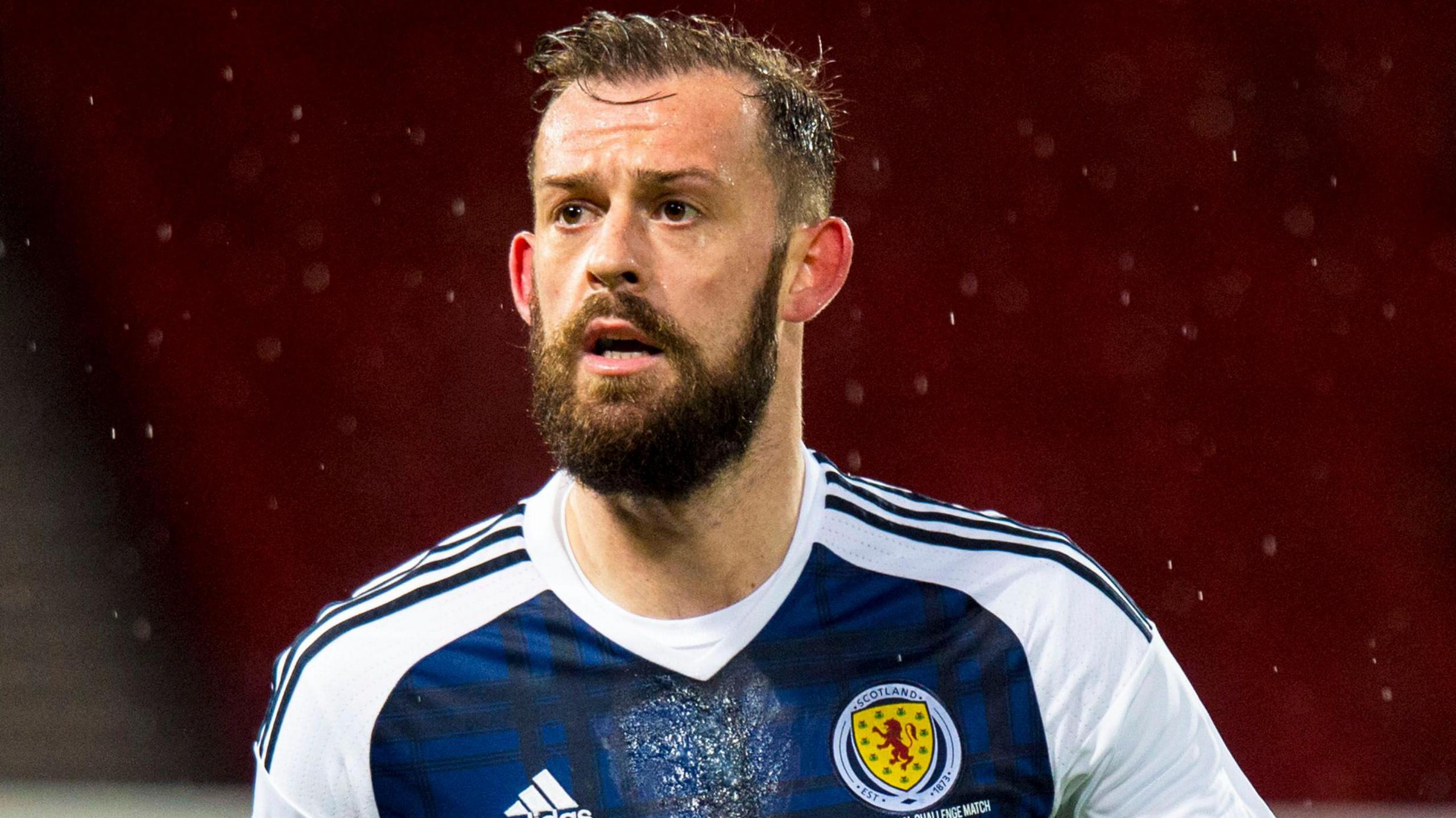 Steven Fletcher playing for Scotland