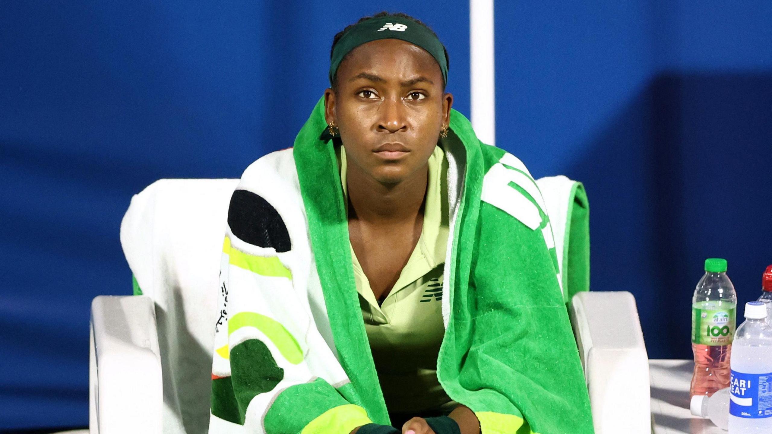 Coco Gauff of the U.S. during her round of 32 match against McCartney Kessler 