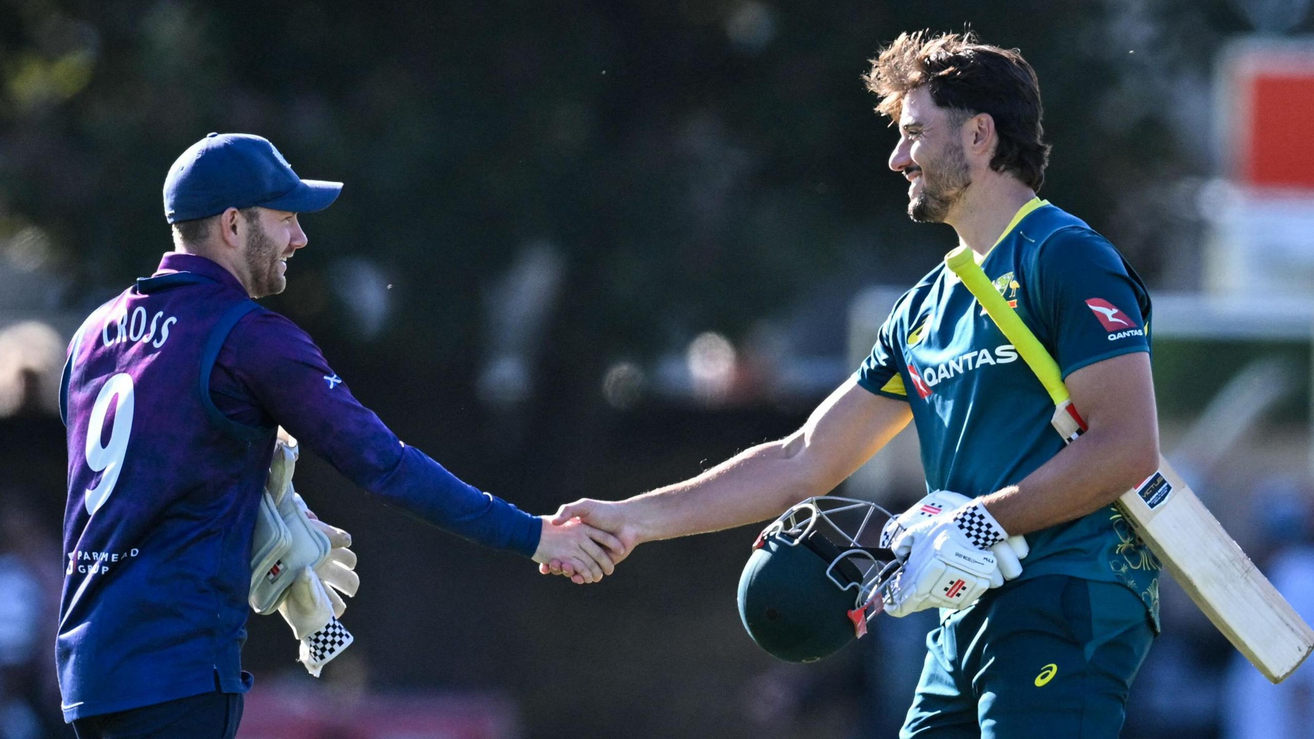 Scotland's Matthew Cross and Australia's Marcus Stoinis