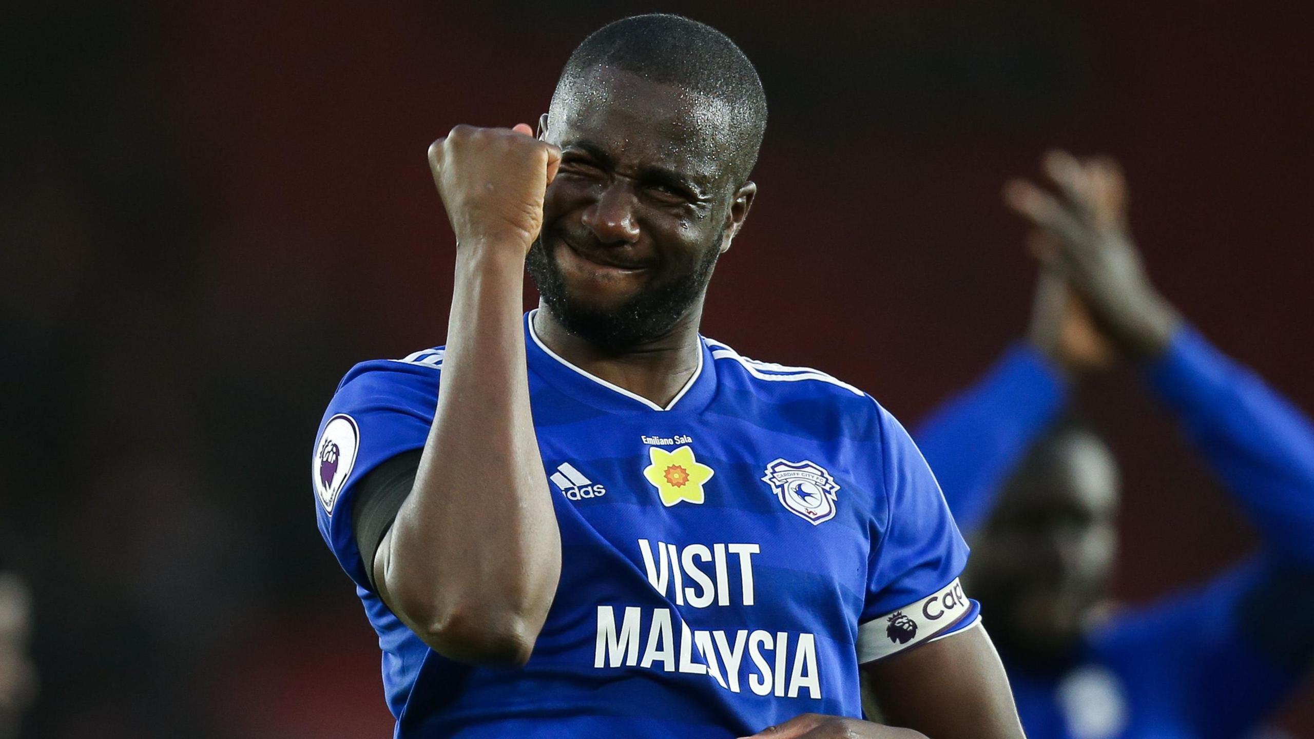 Sol Bamba celebrates a Cardiff goal