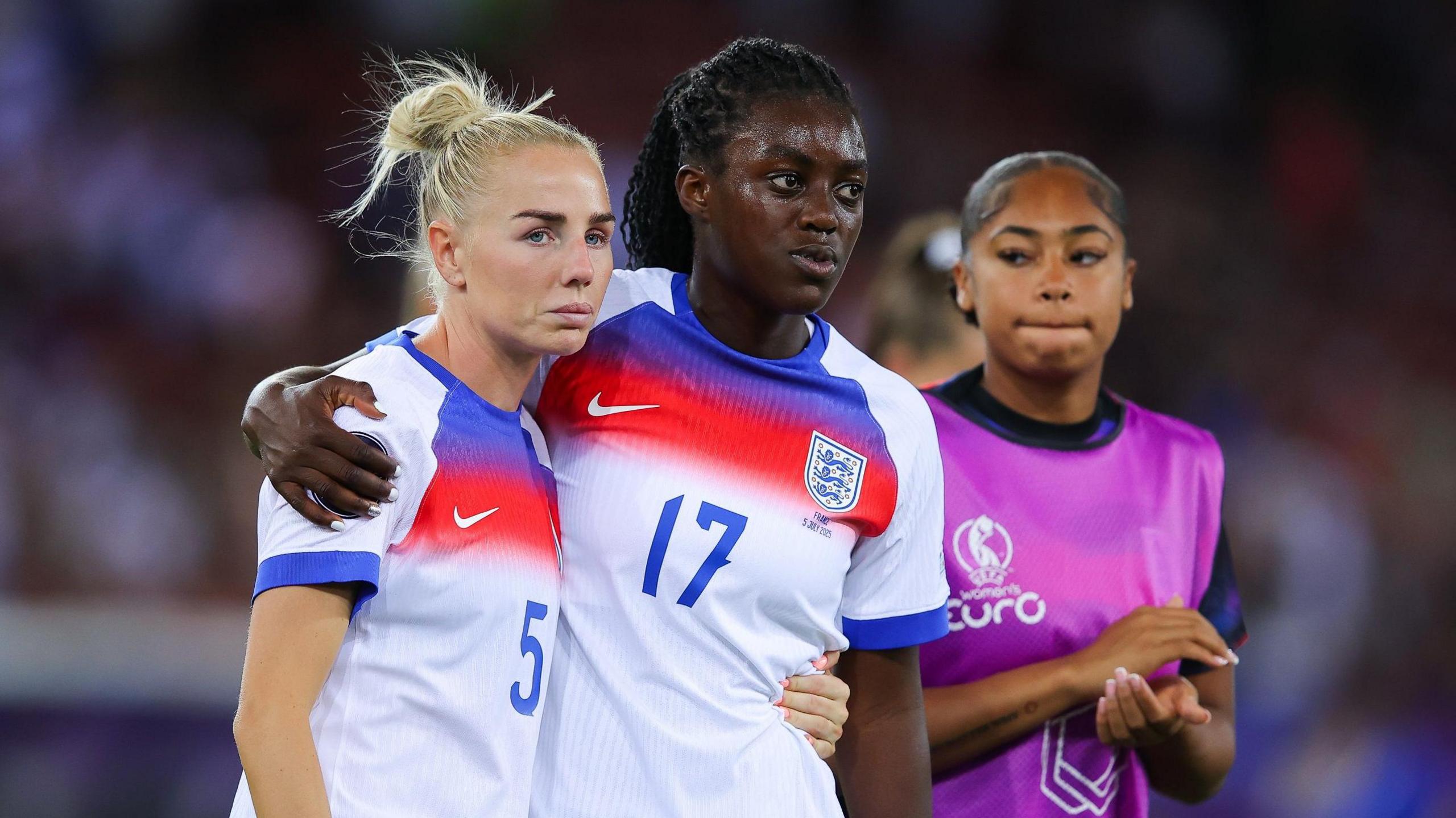 Alex Greenwood and Michelle Agyemang