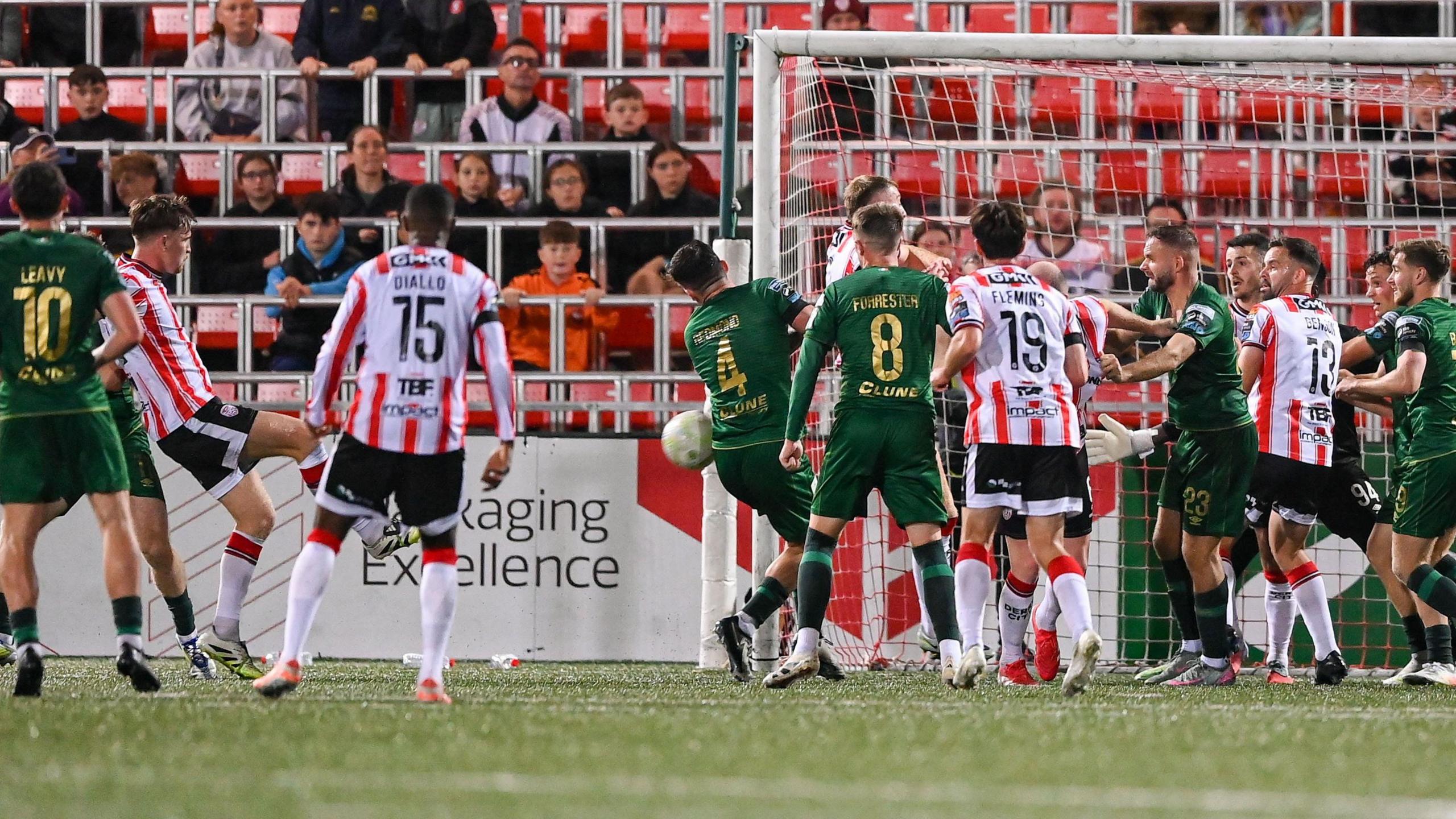 Alex Bannon scores a goal