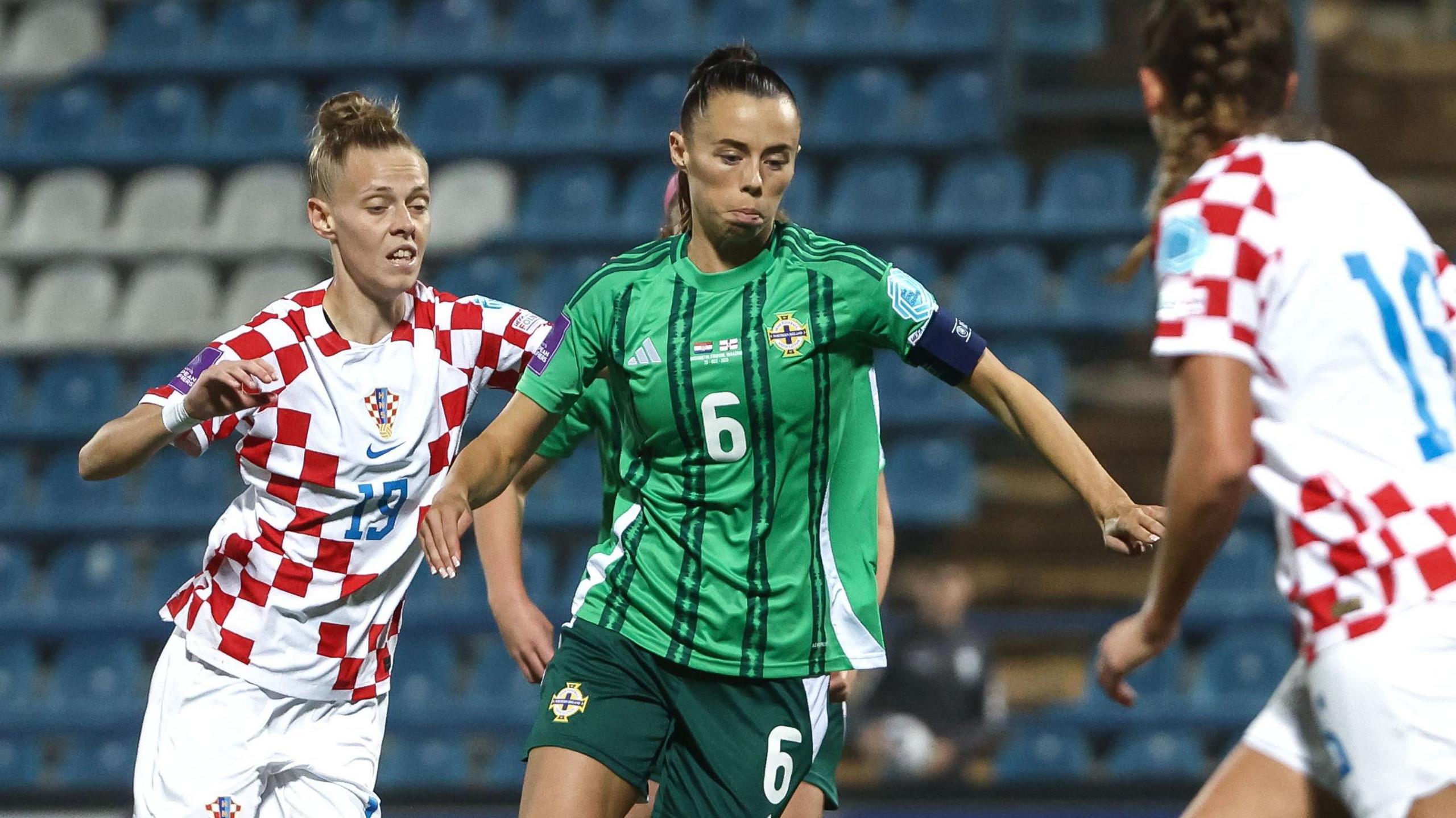 Laura Rafferty in action against Croatia