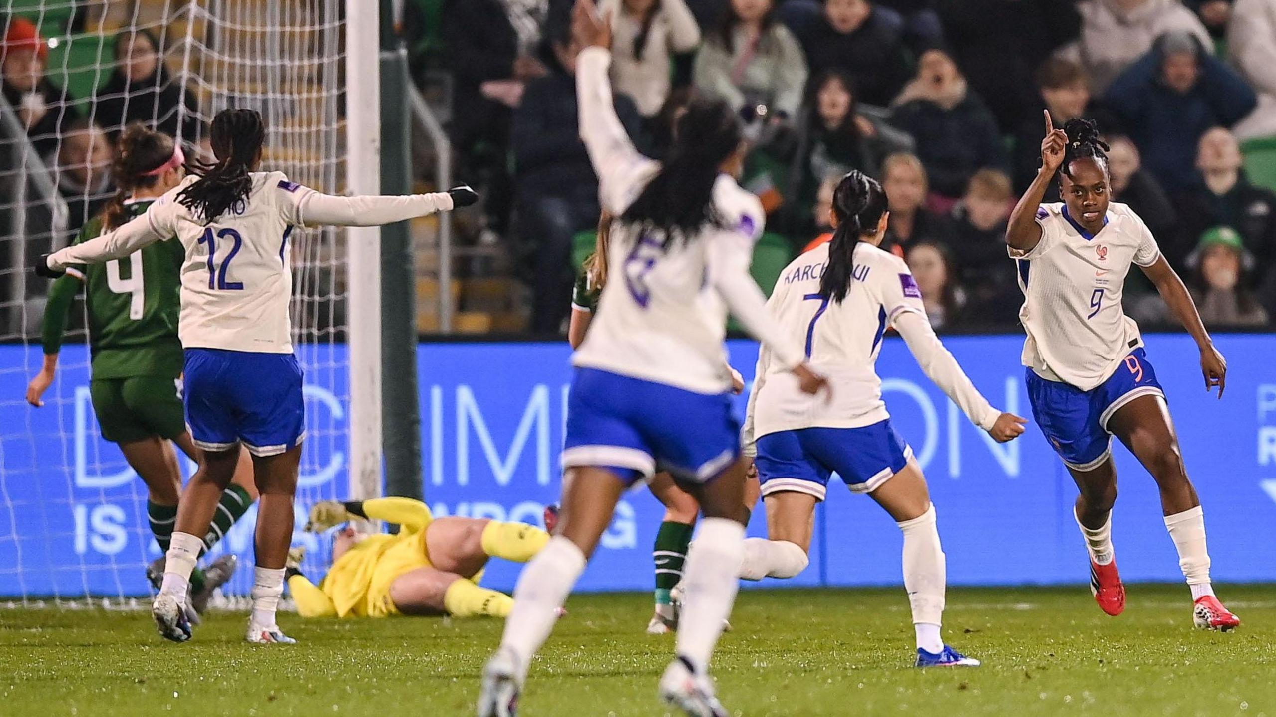 Melvine Malard celebrates