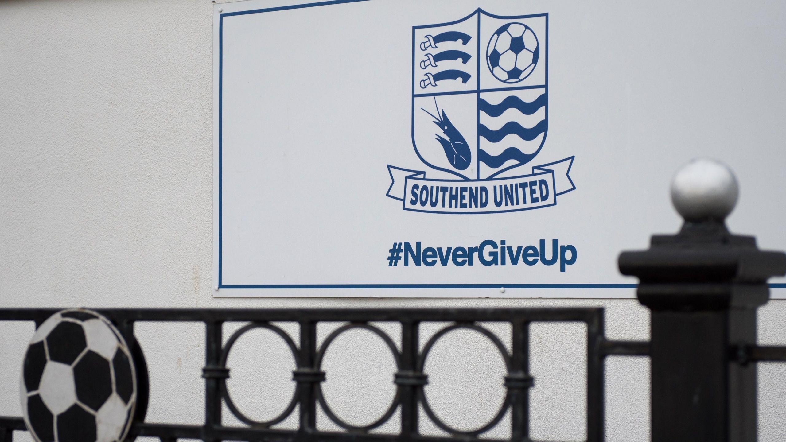 Southend United crest outside their ground