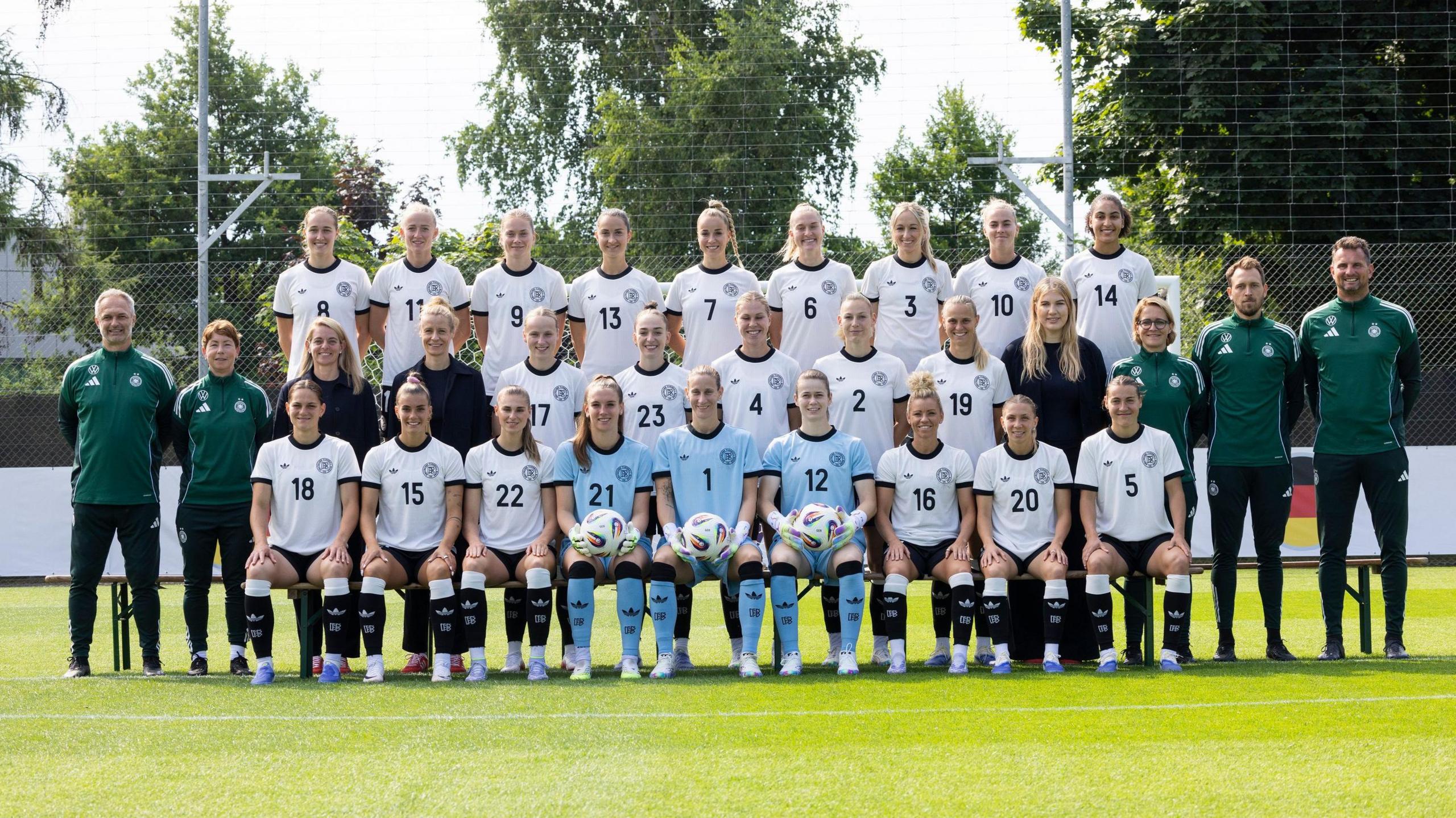 Germany's Euro 2025 squad pose for a photo