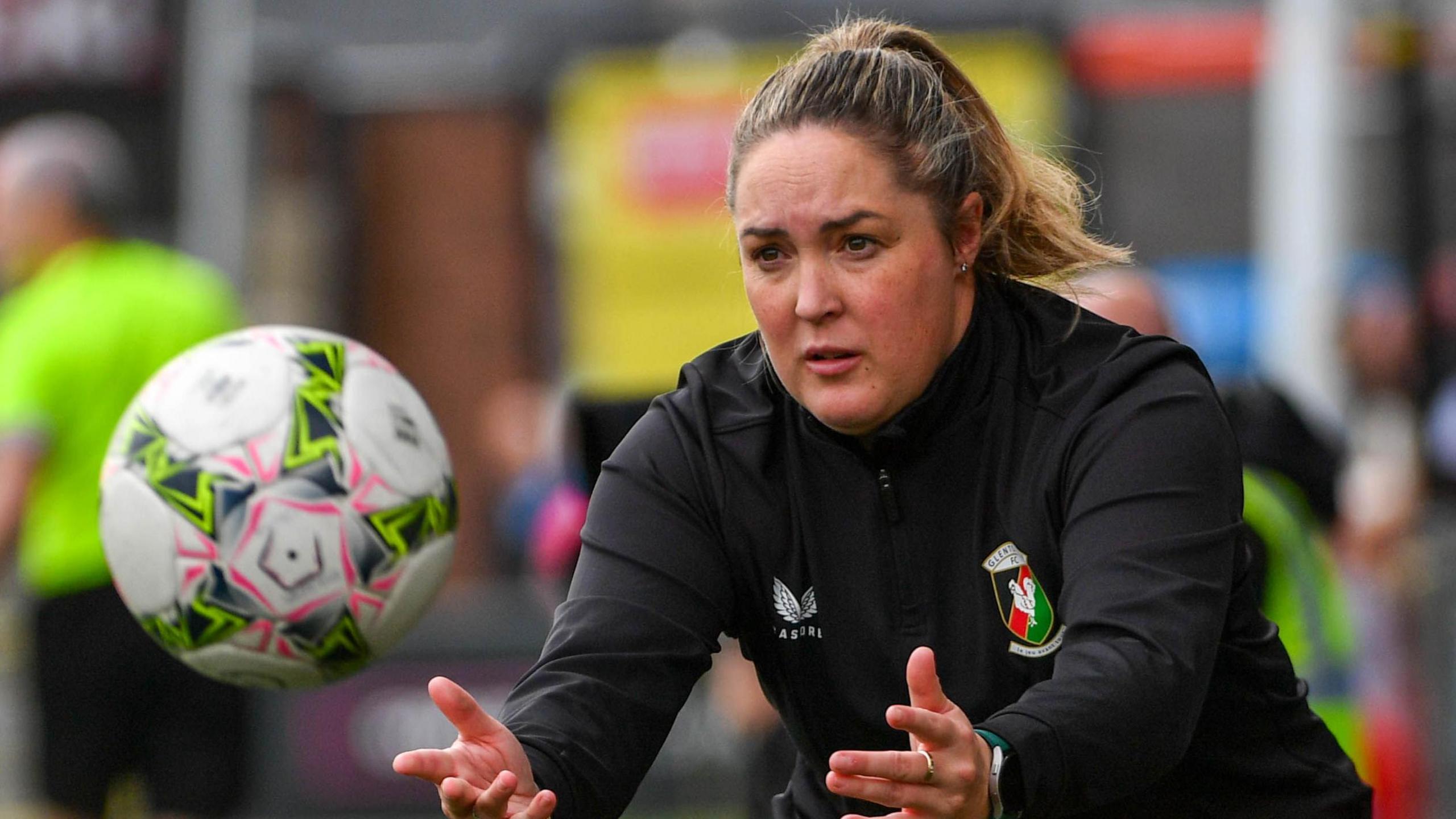 Glentoran women's manager Kim Turner