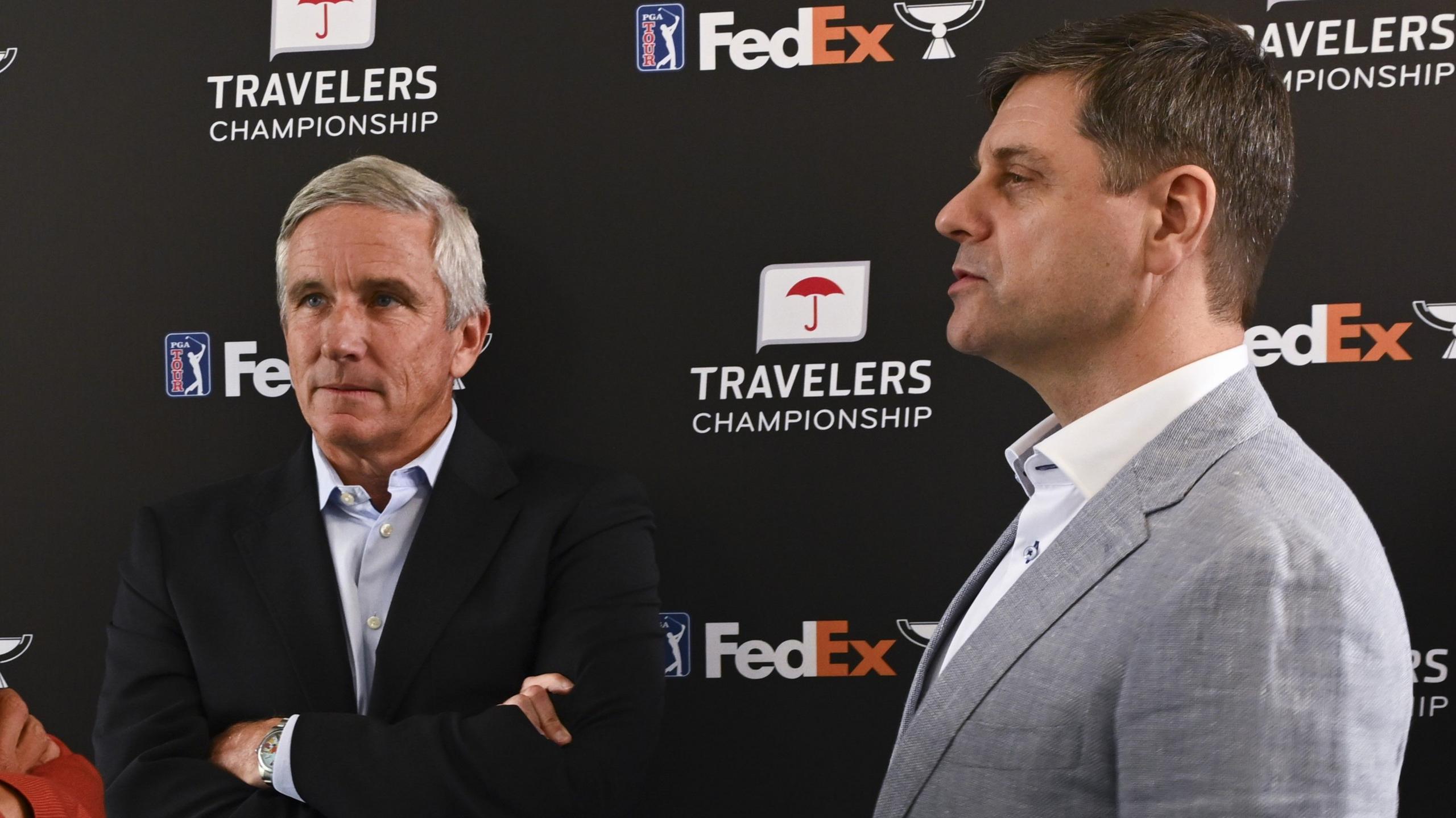 PGA Tour commissioner Jay Monahan and new PGA Tour chief executive Brian Rolapp