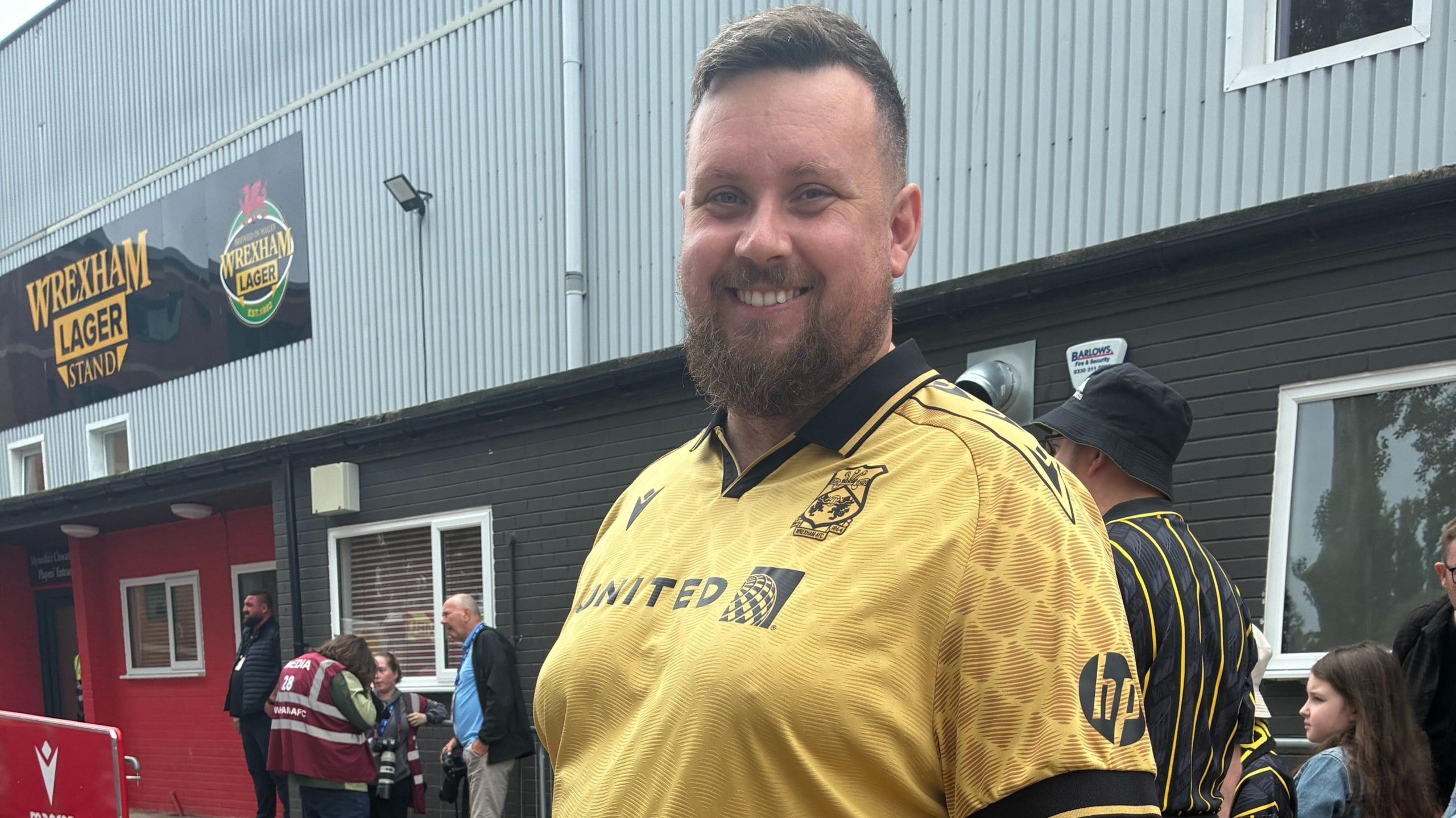 Wrexham fan Darren Jones watched his side claim a 2-2 draw with Sheffield Wednesday