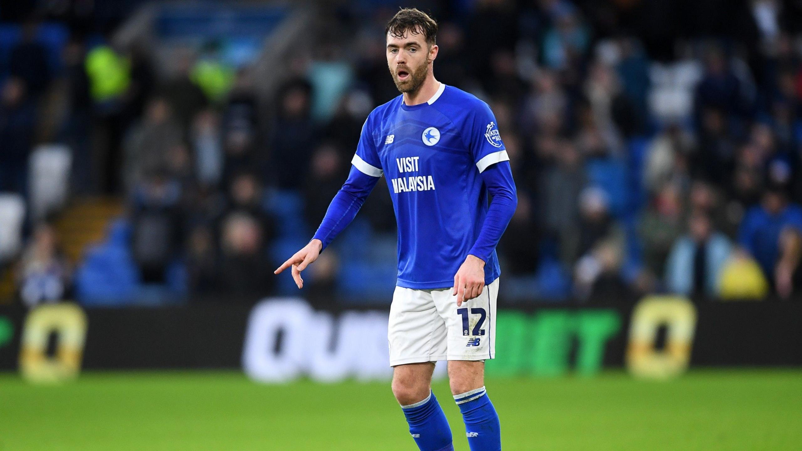 Calum Chambers controls possession in Cardiff City's 1-1 draw against Coventry on New Year's Day.