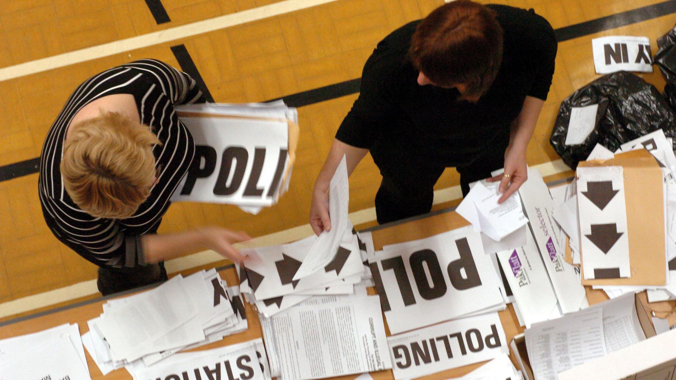 Image of polling booth organisation