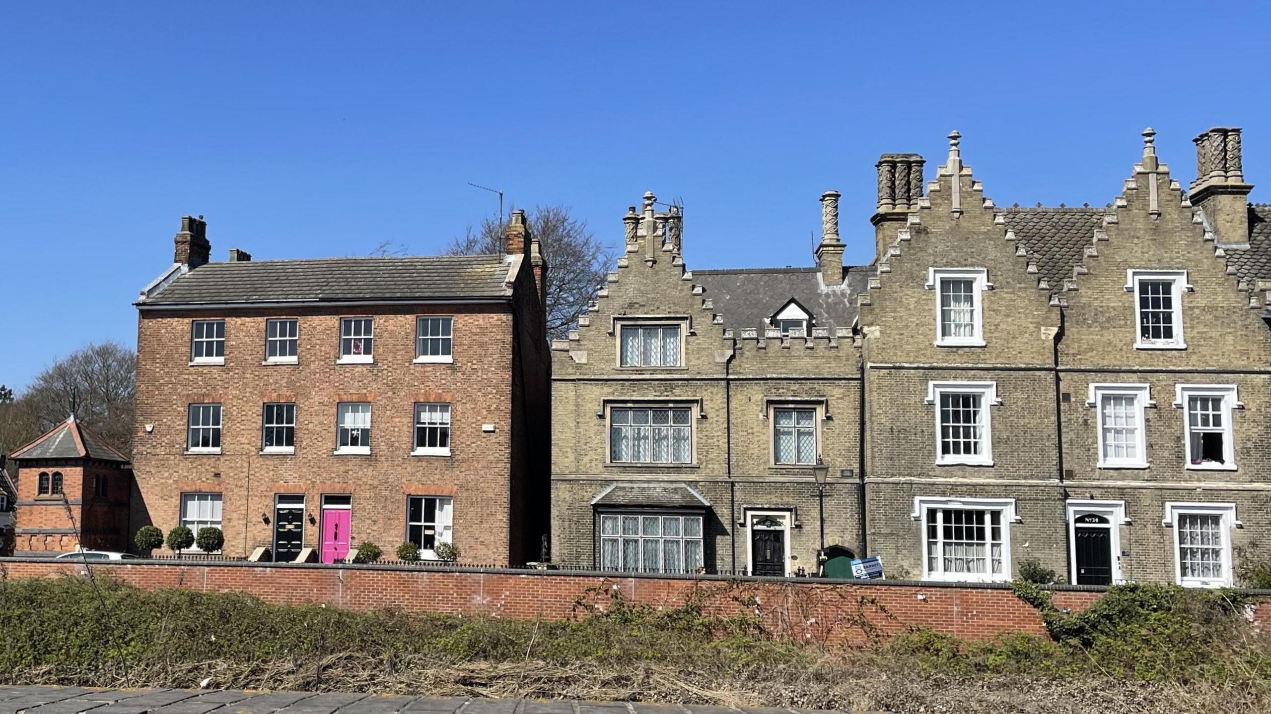 A row of Georgian houses in Wisbech.