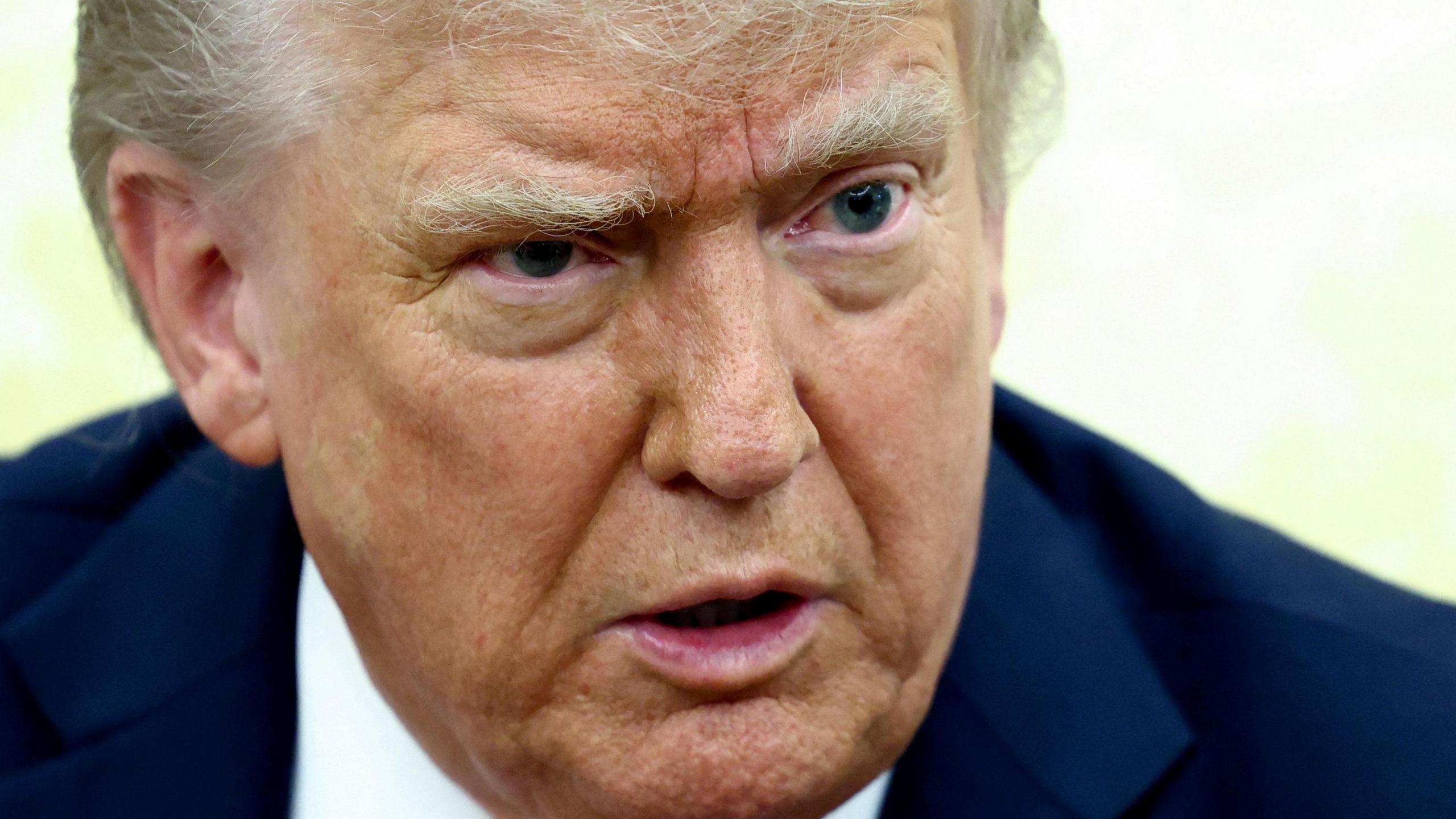 A close up shot of President Donald Trump.