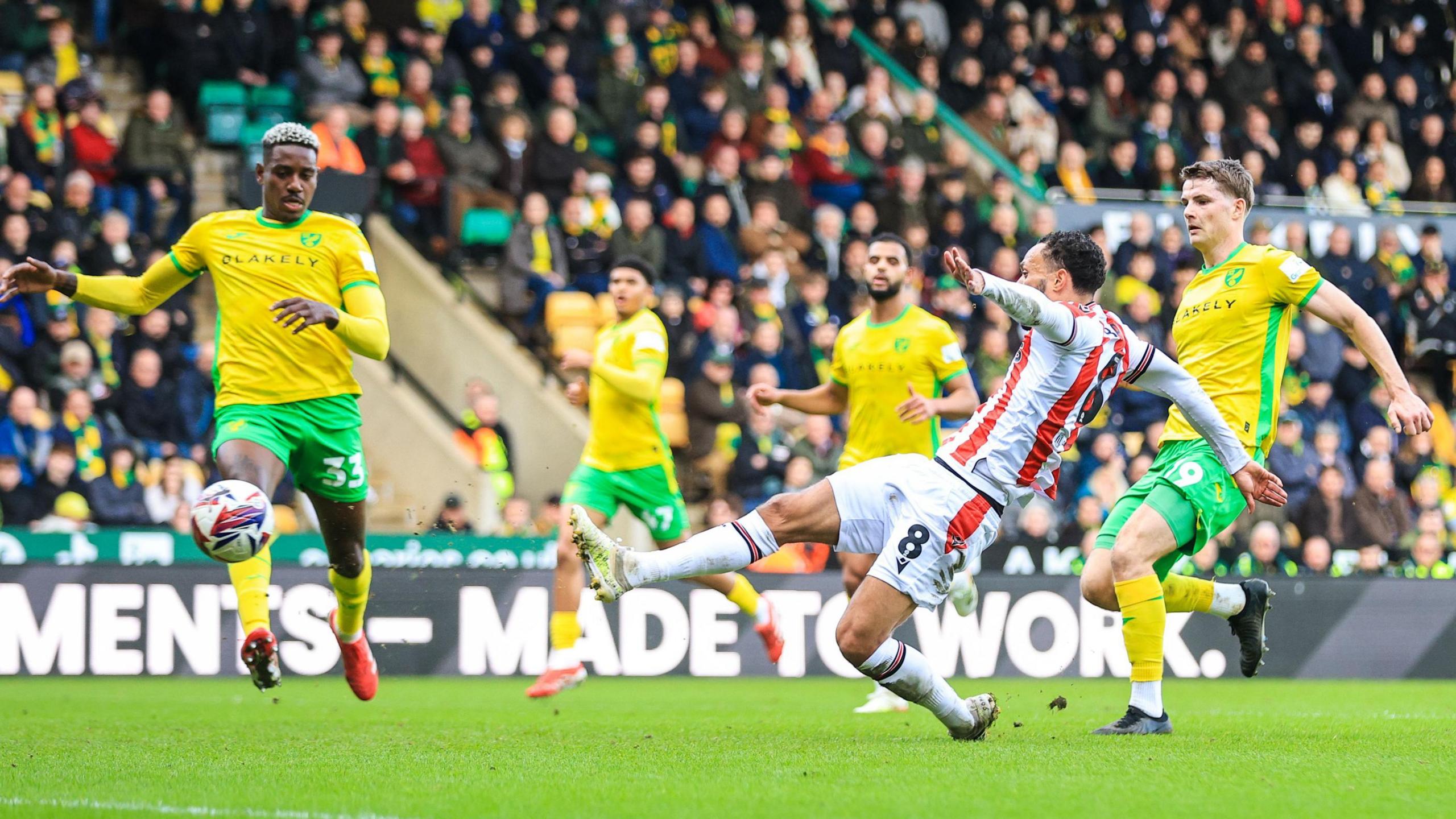 Lewis Baker scores for Stoke against Norwich City