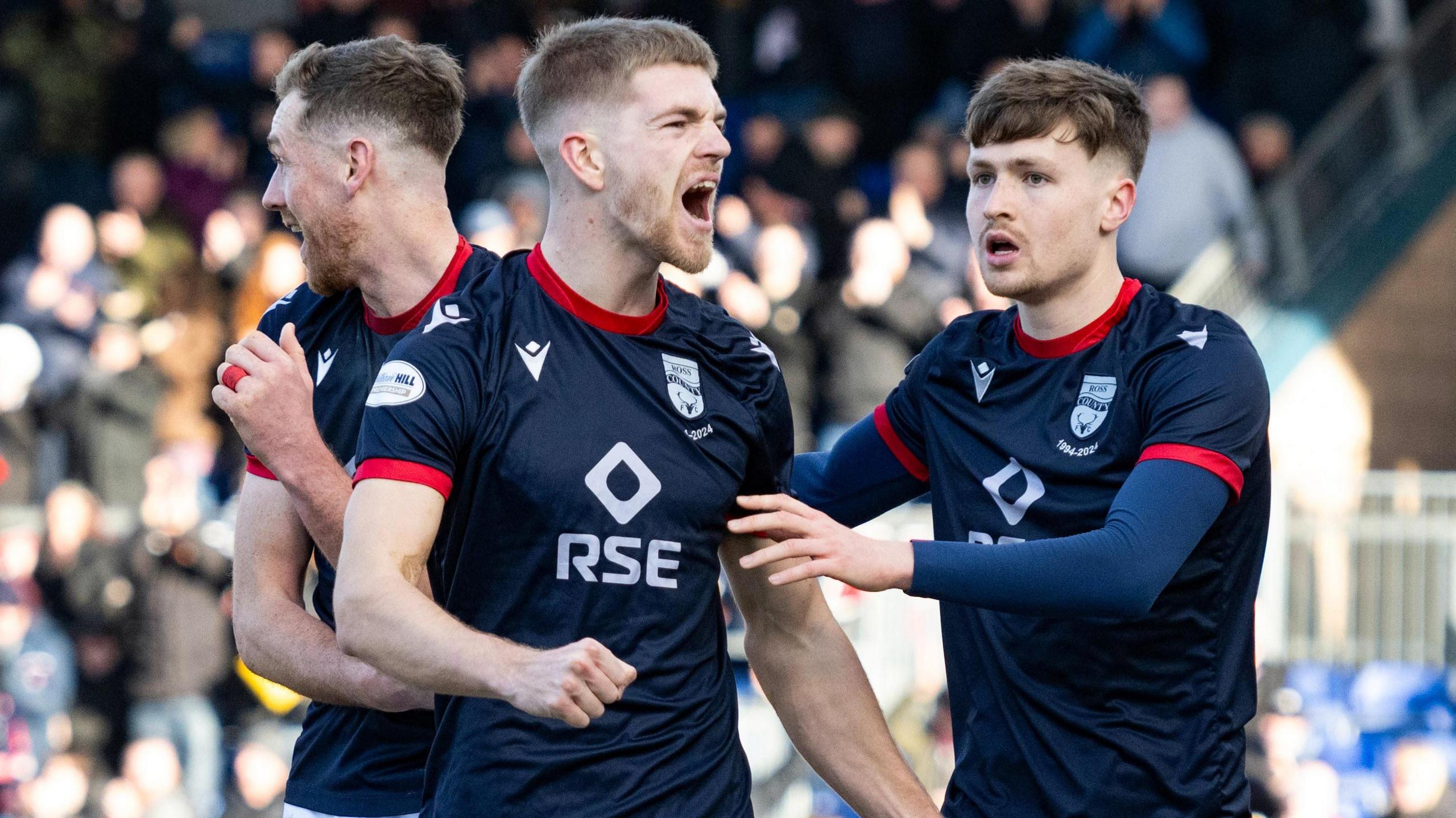 Ross County's Kieran Phillips celebrates