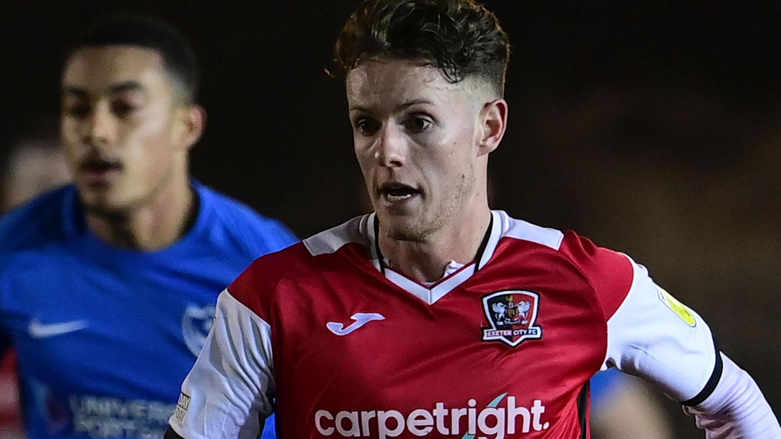 Ben Seymour in action for Exeter City