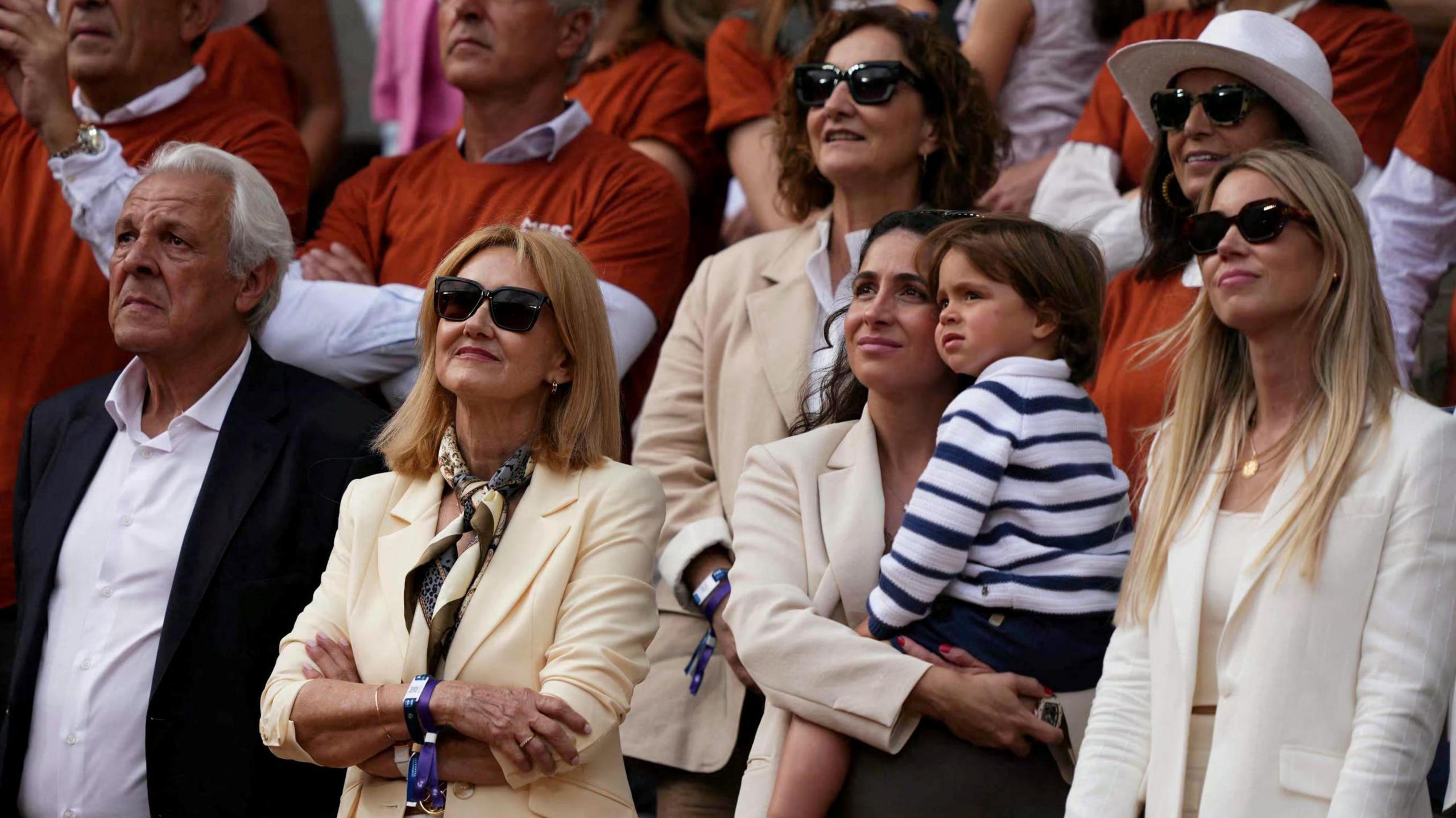 Rafael Nadal's family watch on