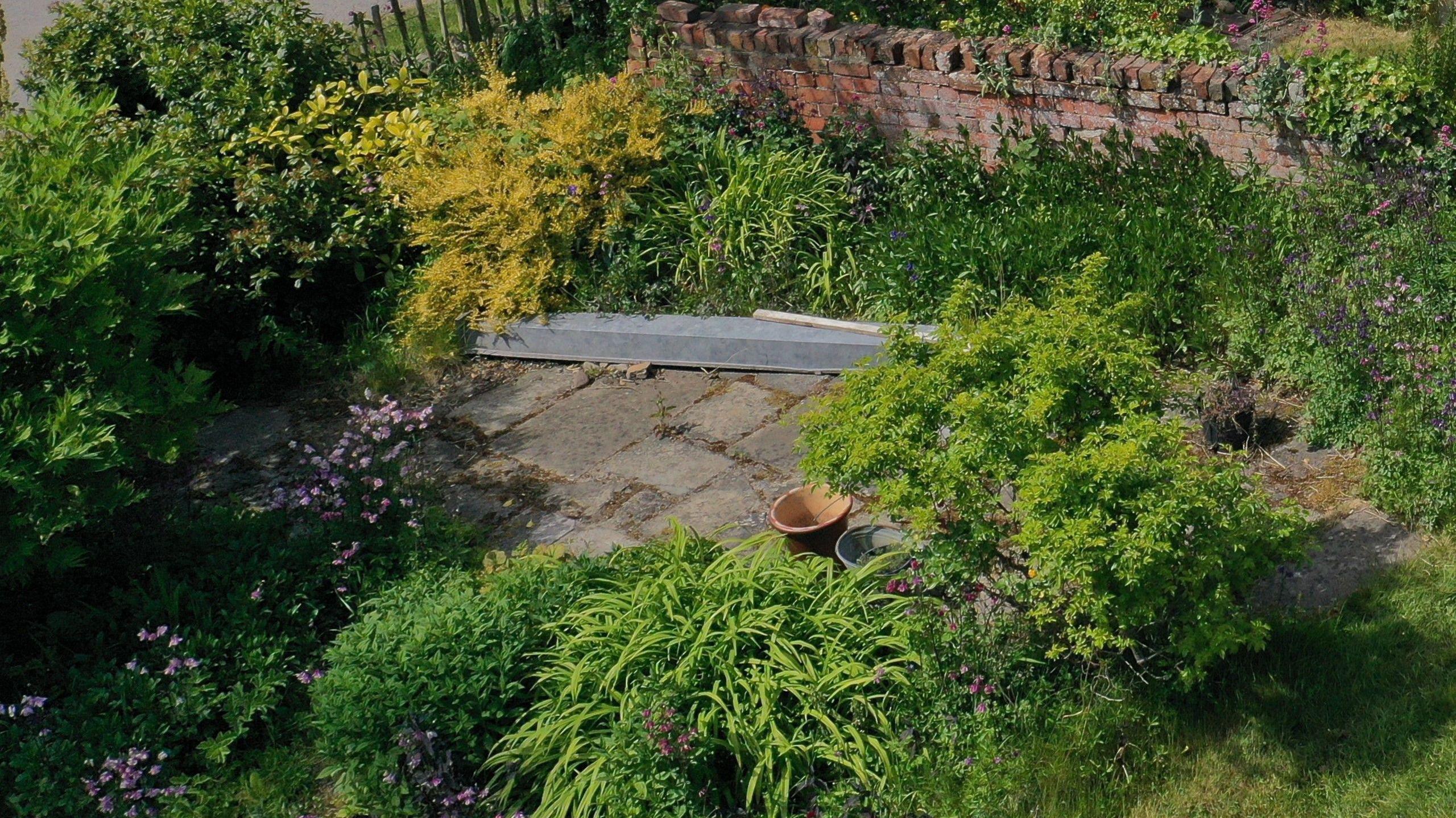 A garden patio