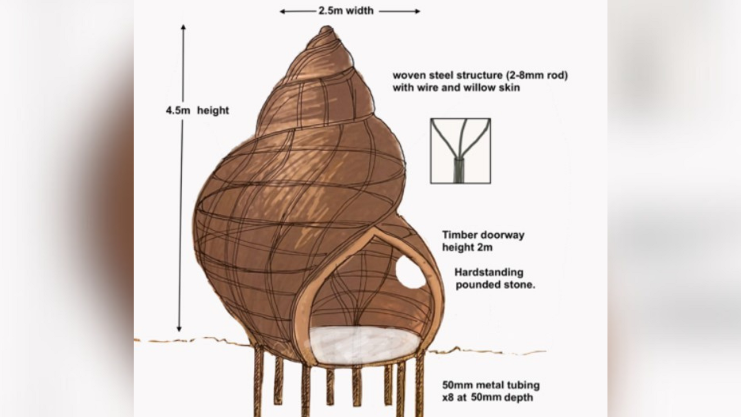 A graphic of the planned art installation.