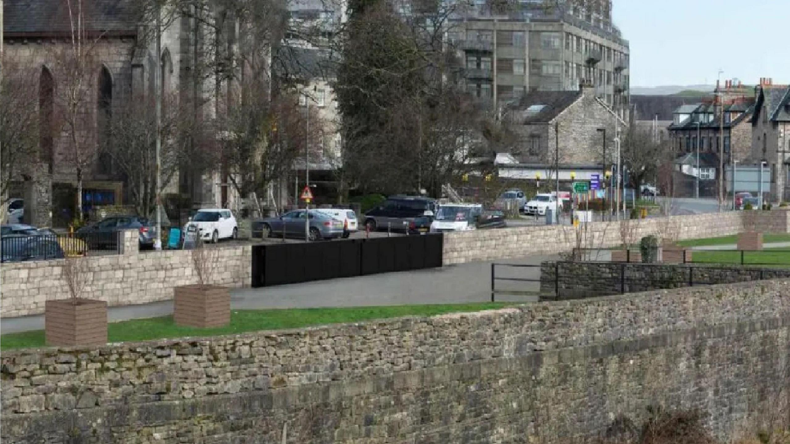 Proposed flood defences near New Road Common in Kendal